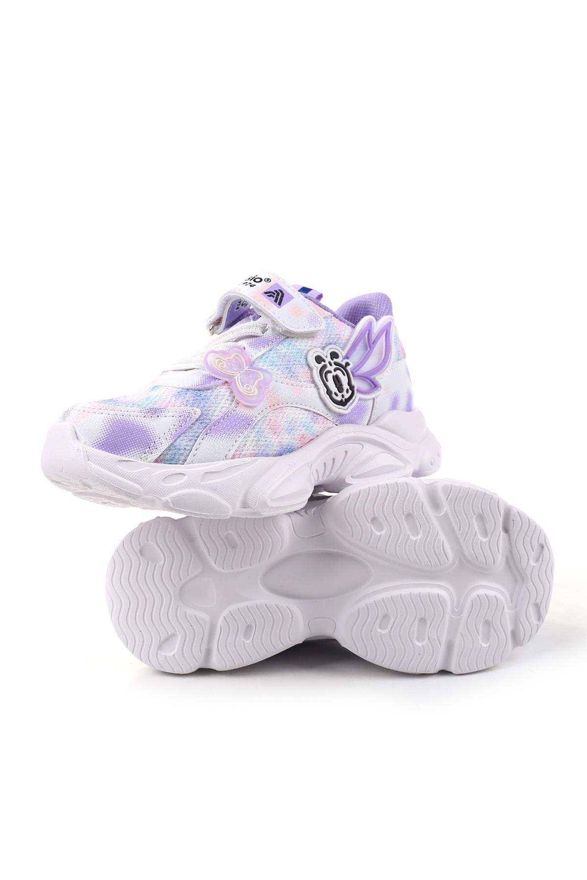 034 Rahat Hafif Taban Kız Çocuk Spor Ayakkabı - Görsel 7
