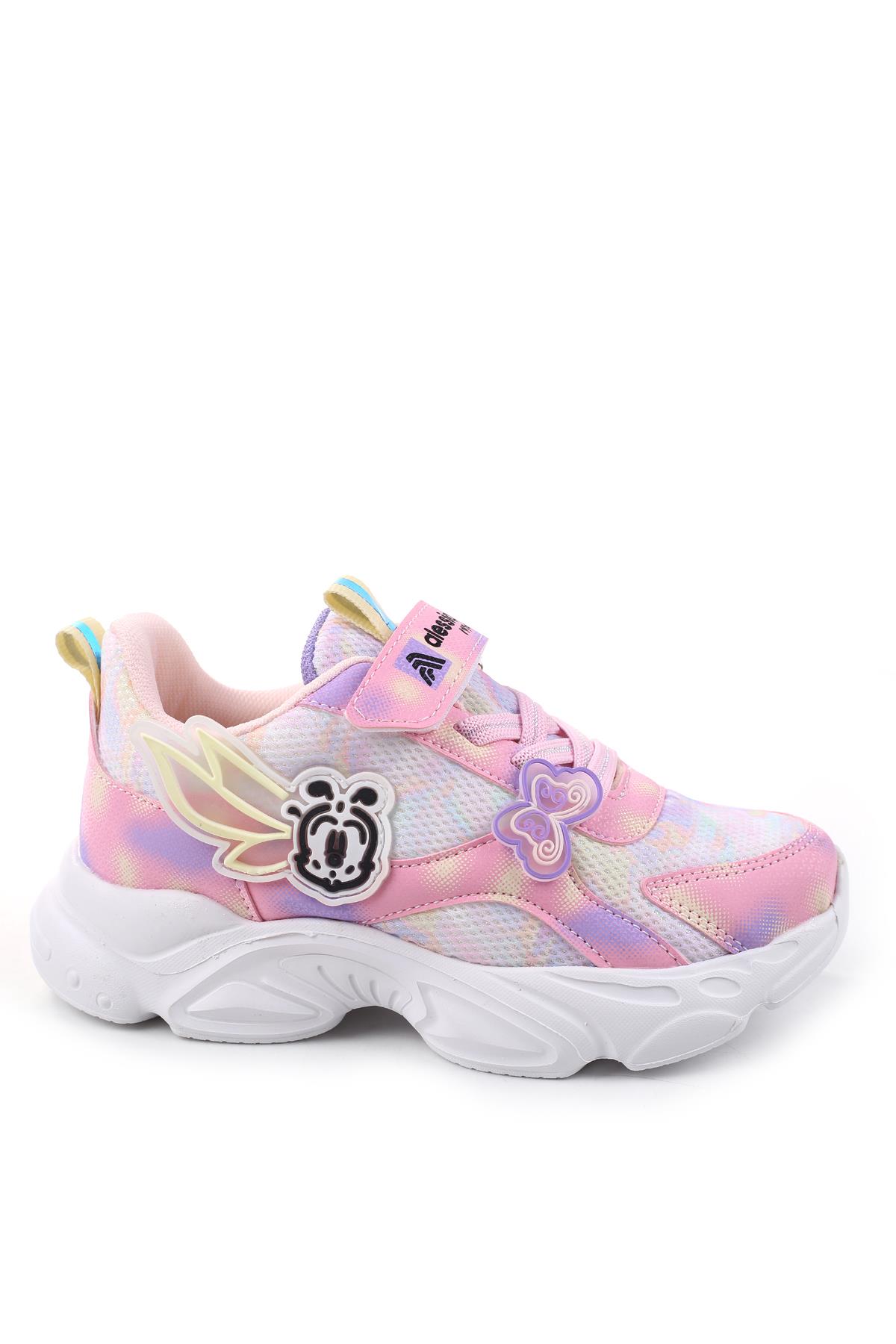 034 Rahat Hafif Taban Kız Çocuk Spor Ayakkabı - Görsel 2