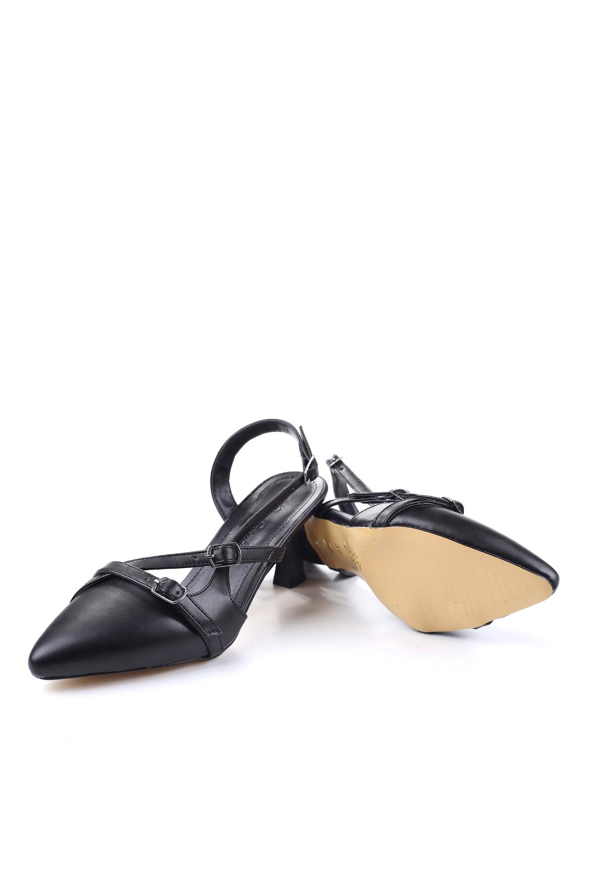 3912 Kadın 6 Cm Topuklu Arkası Açık Ayakkabı - Görsel 8