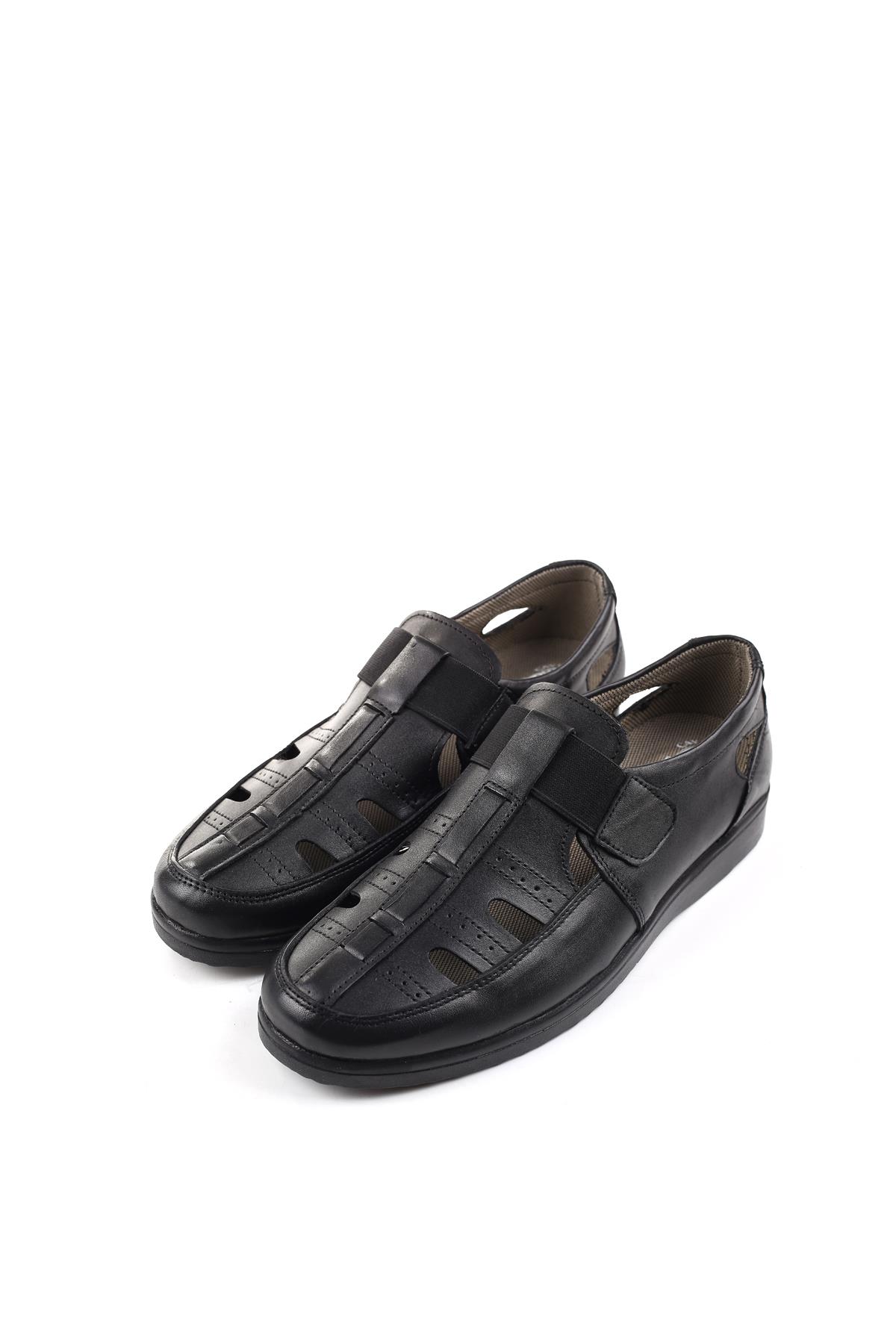 3901 Ortopedik Hakiki Deri Erkek Sandalet Ayakkabı - Görsel 3