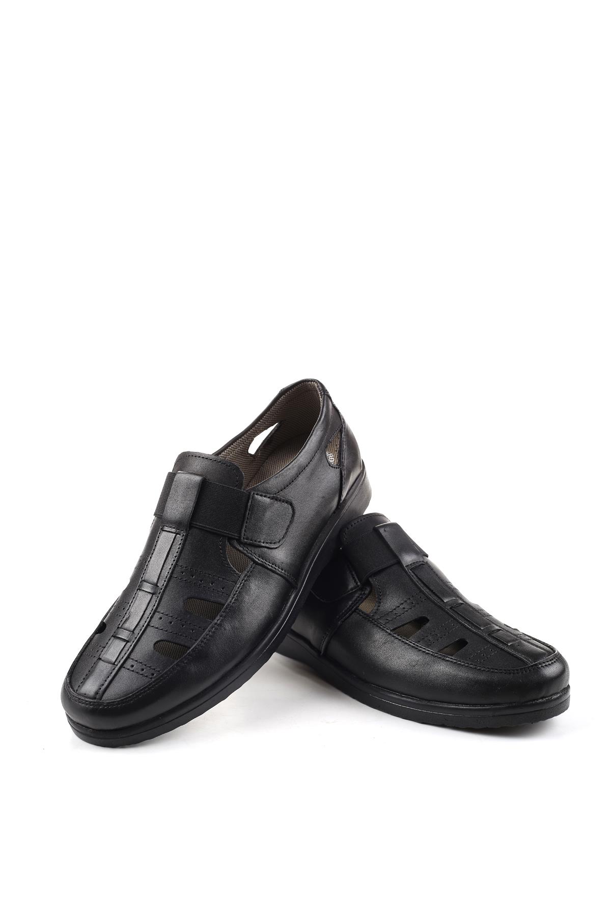 3901 Ortopedik Hakiki Deri Erkek Sandalet Ayakkabı - Görsel 4