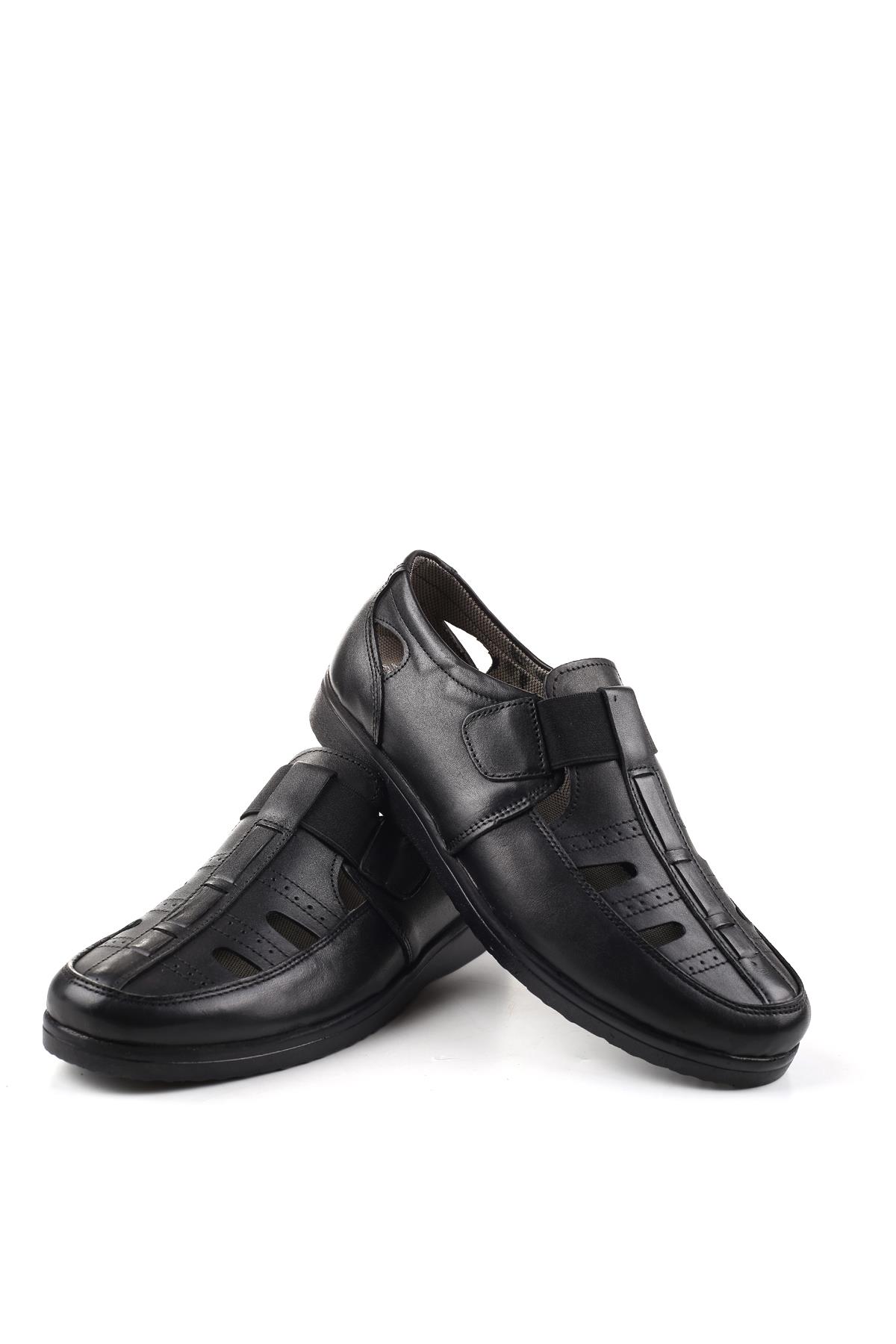 3901 Ortopedik Hakiki Deri Erkek Sandalet Ayakkabı - Görsel 5