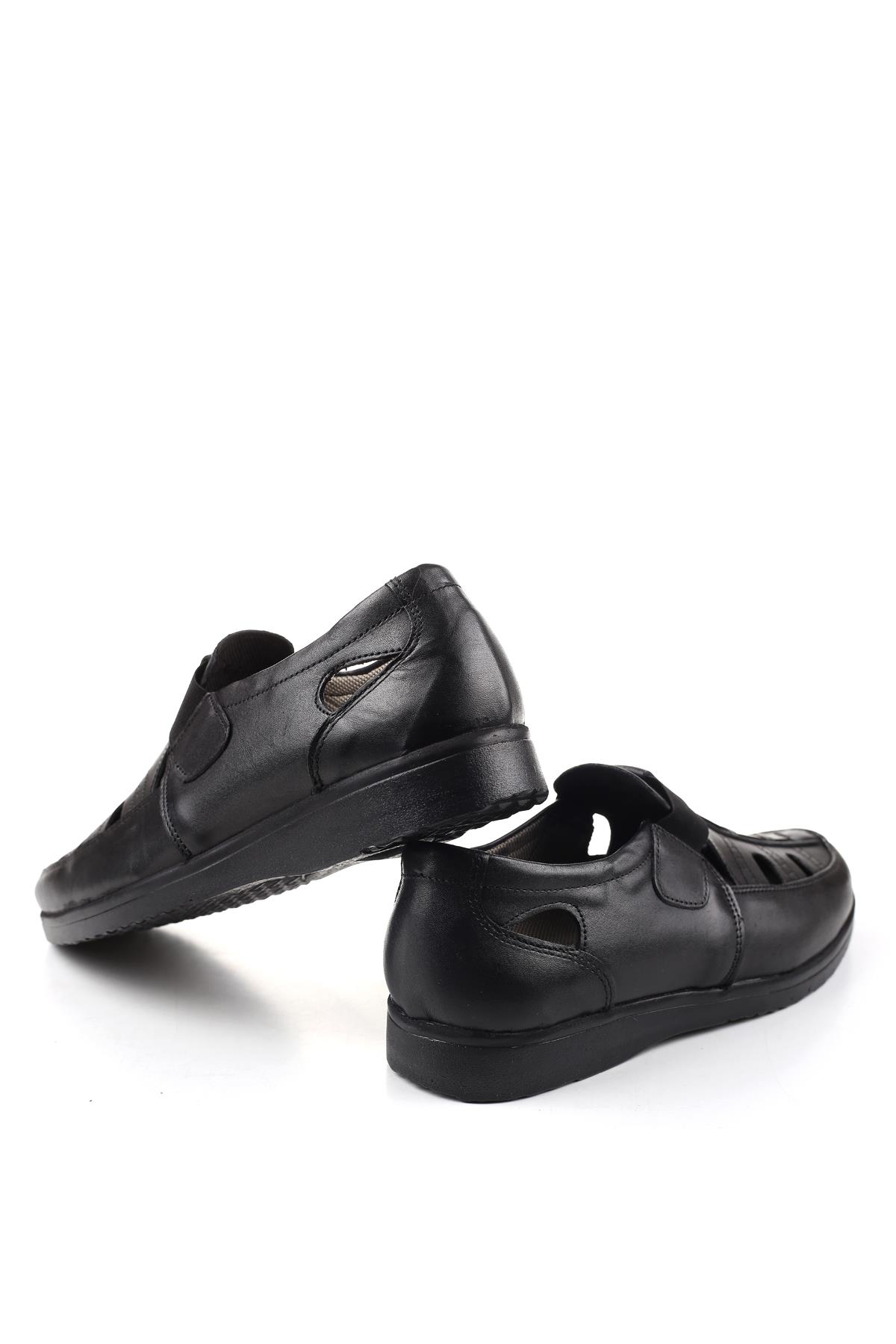 3901 Ortopedik Hakiki Deri Erkek Sandalet Ayakkabı - Görsel 6