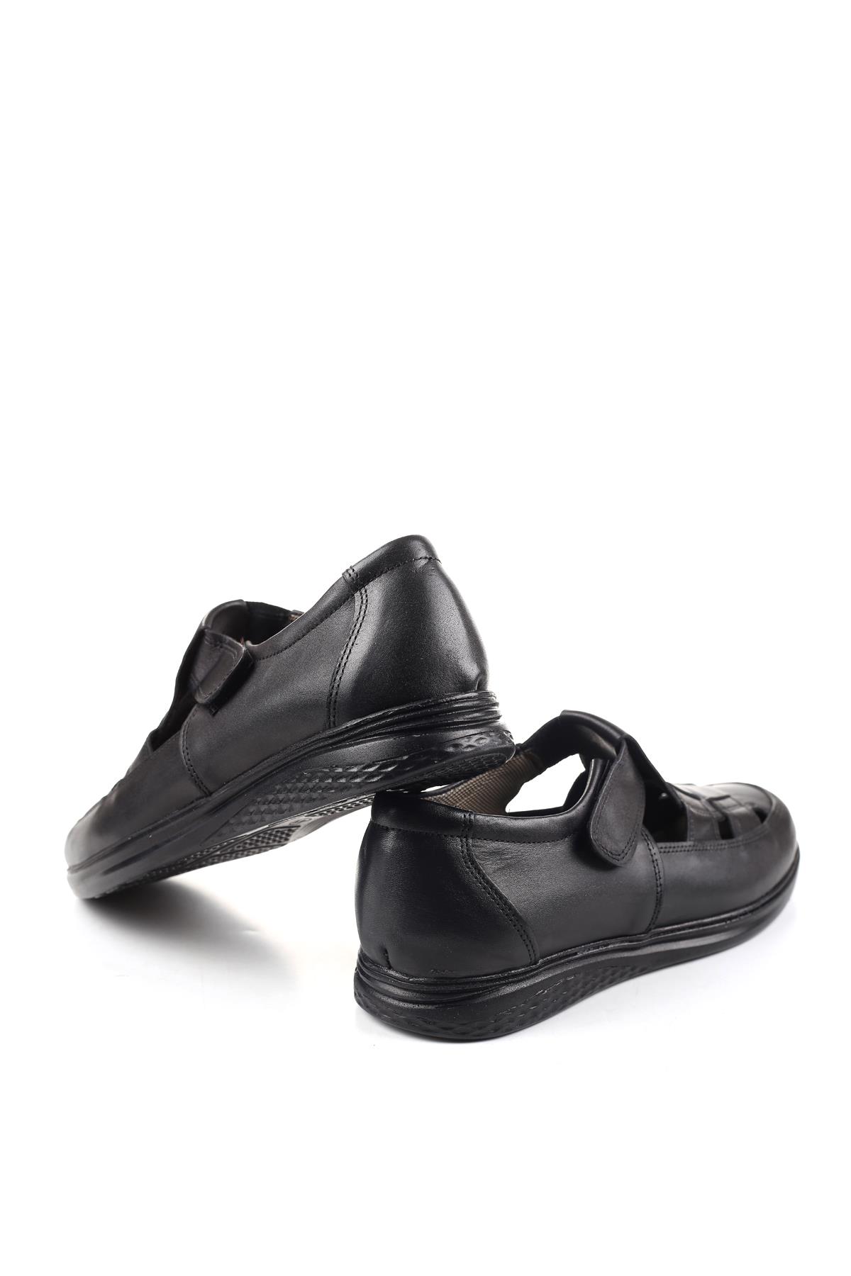 3899 Ortopedik Hakiki Deri Erkek Sandalet Ayakkabı - Görsel 6