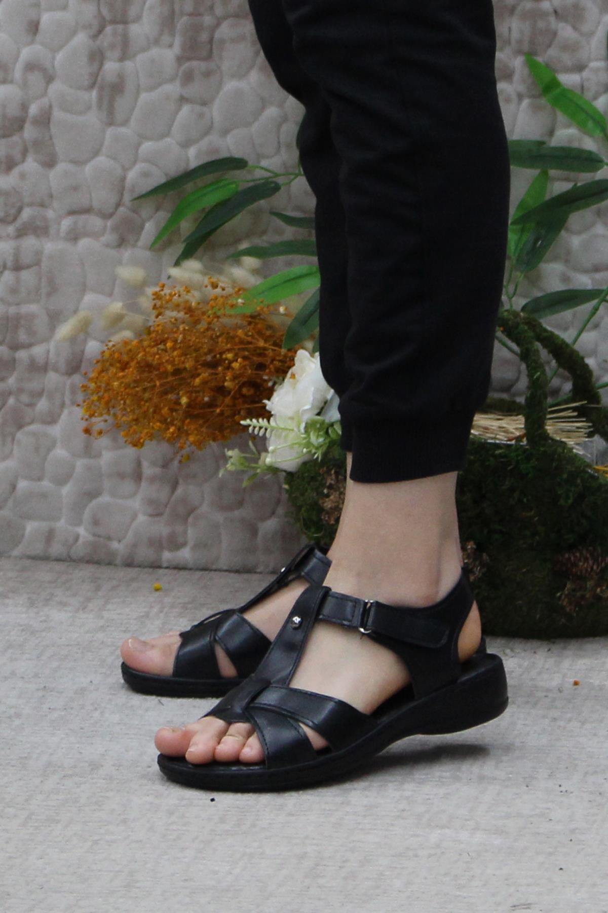 42050 Com Rahat Esnek Hafif Kadın Sandalet - Görsel 4