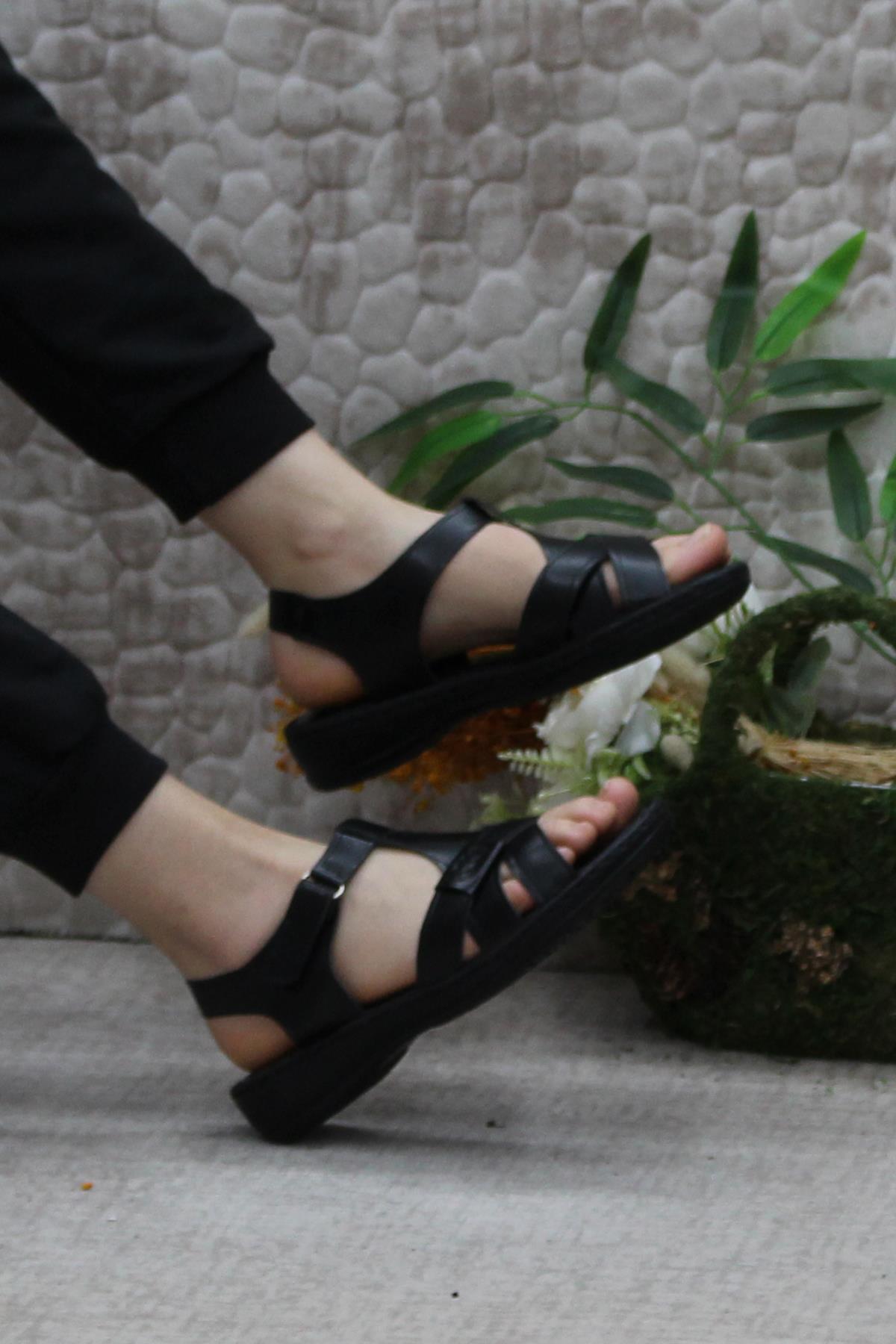 42052 Com Rahat Esnek Hafif Kadın Sandalet - Görsel 6