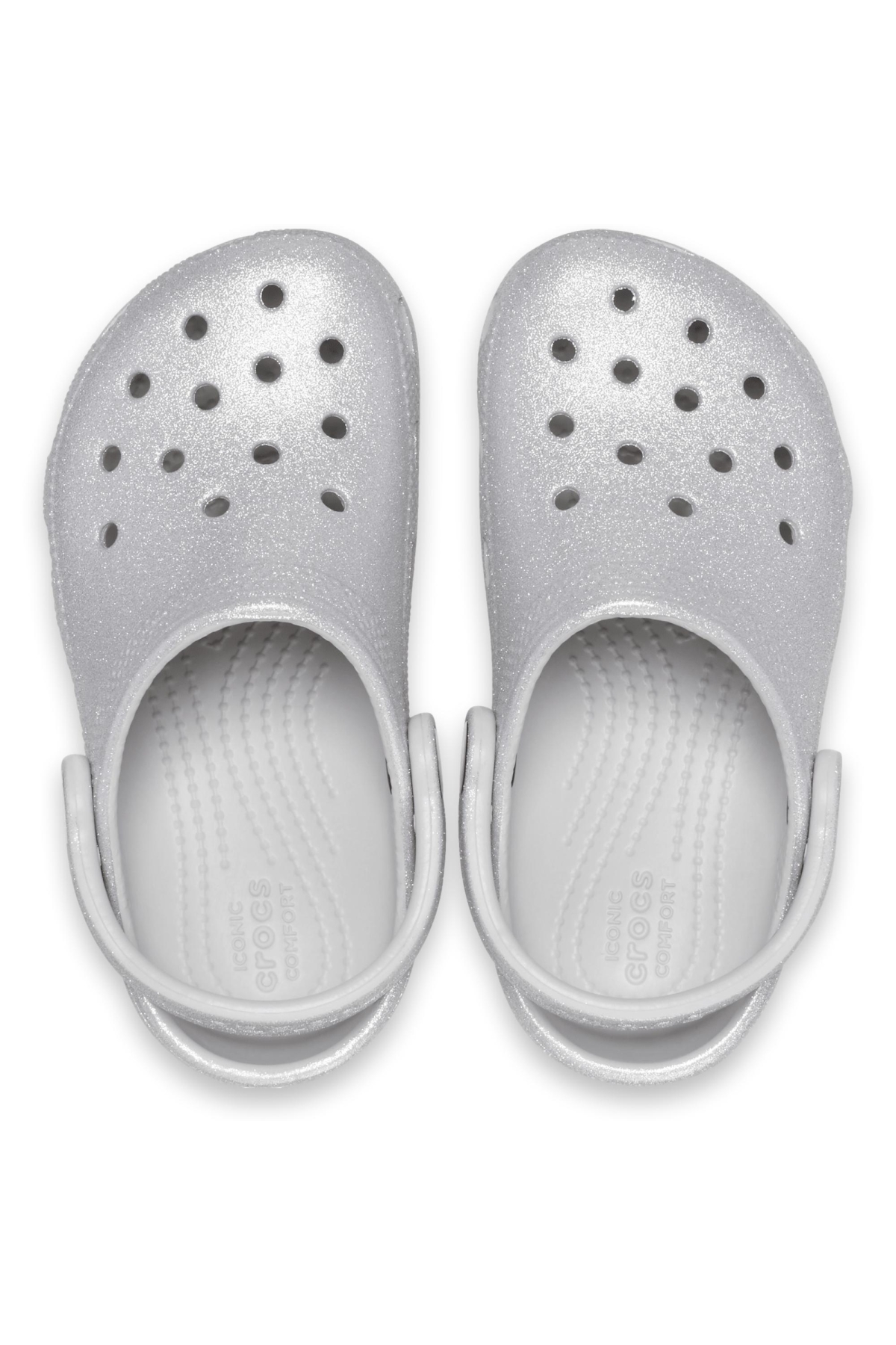 206993 Classic Glitter Clog K Gümüş Çocuk Terlik - Görsel 4