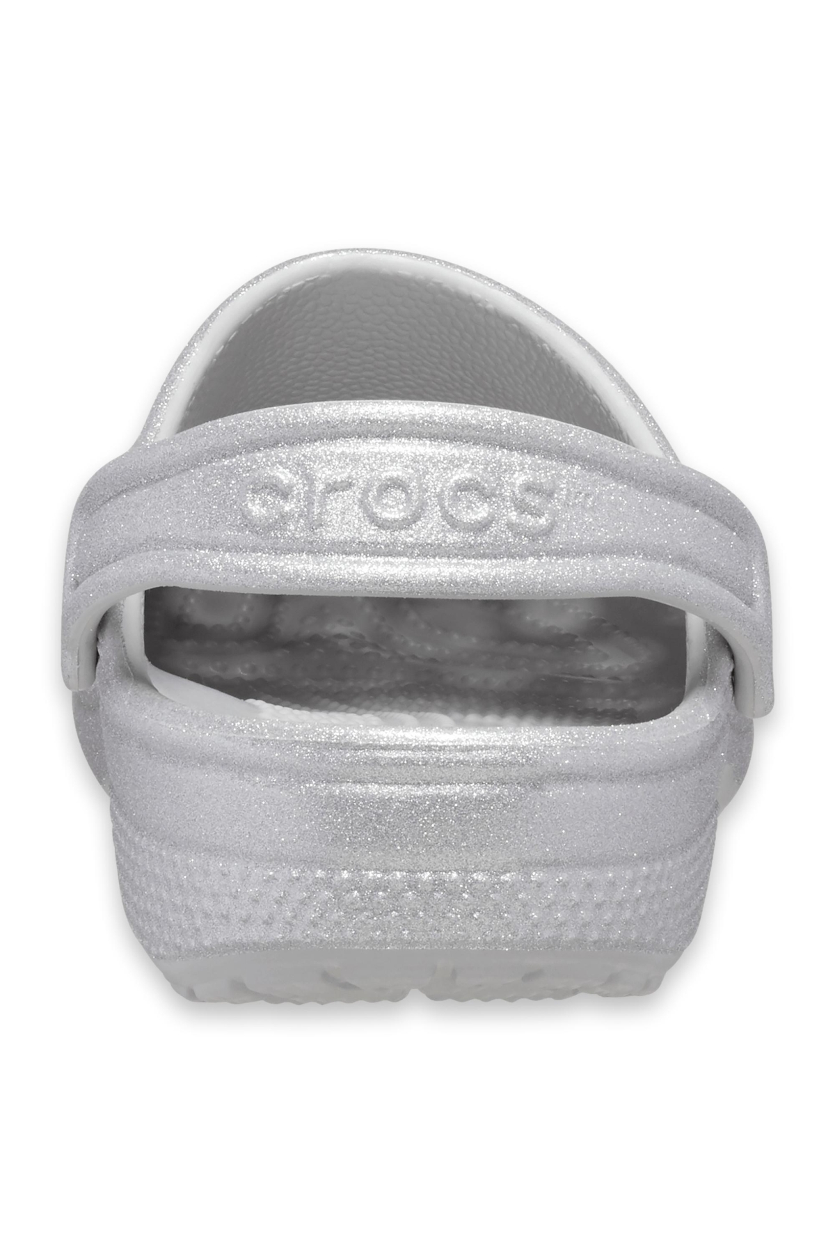 206993 Classic Glitter Clog K Gümüş Çocuk Terlik - Görsel 5