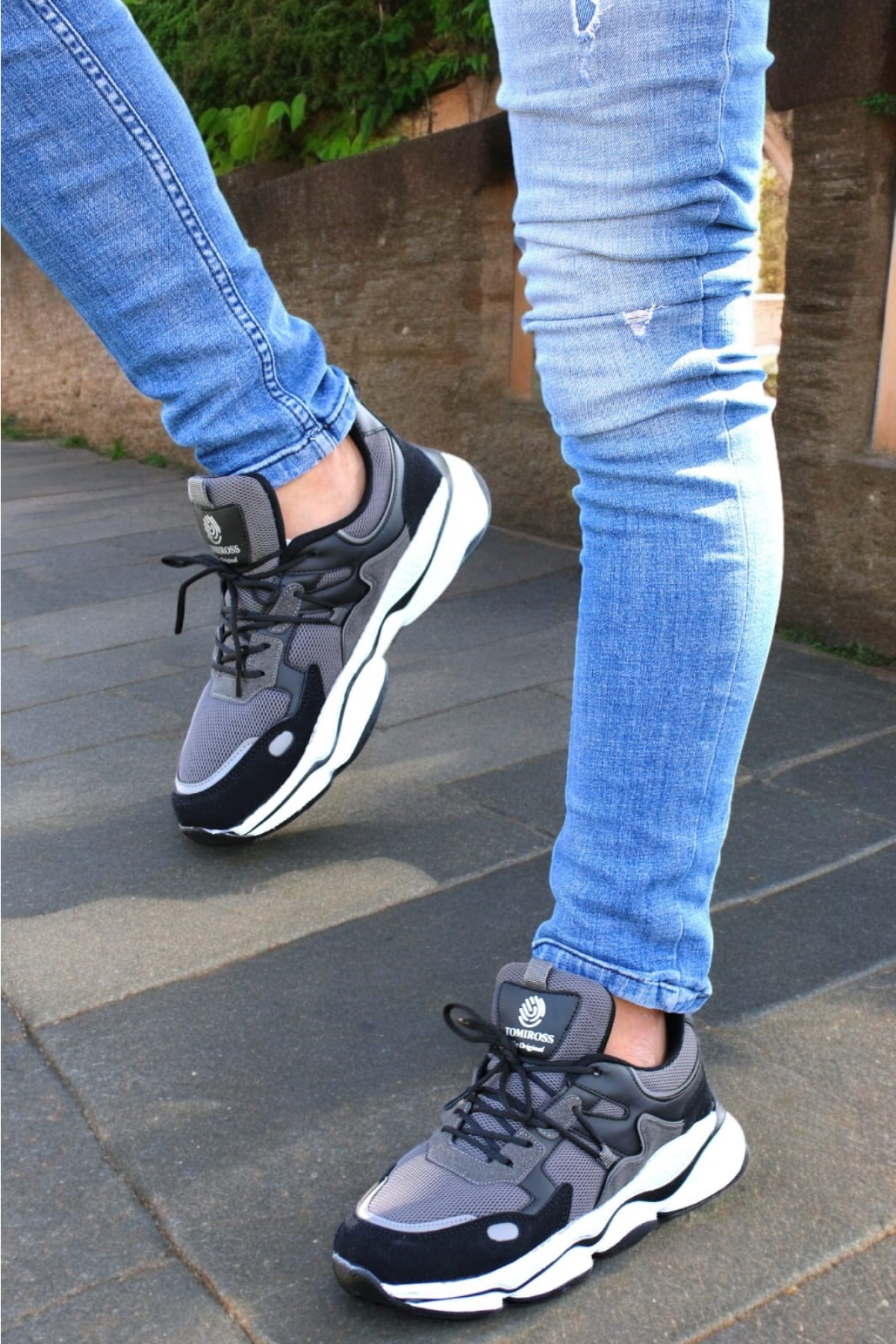 Runner Füme Beyaz Ortopedik Günlük Garantili Yürüyüş Koşu Sneaker Spor Ayakkabı Runner-1987 - Görsel 2