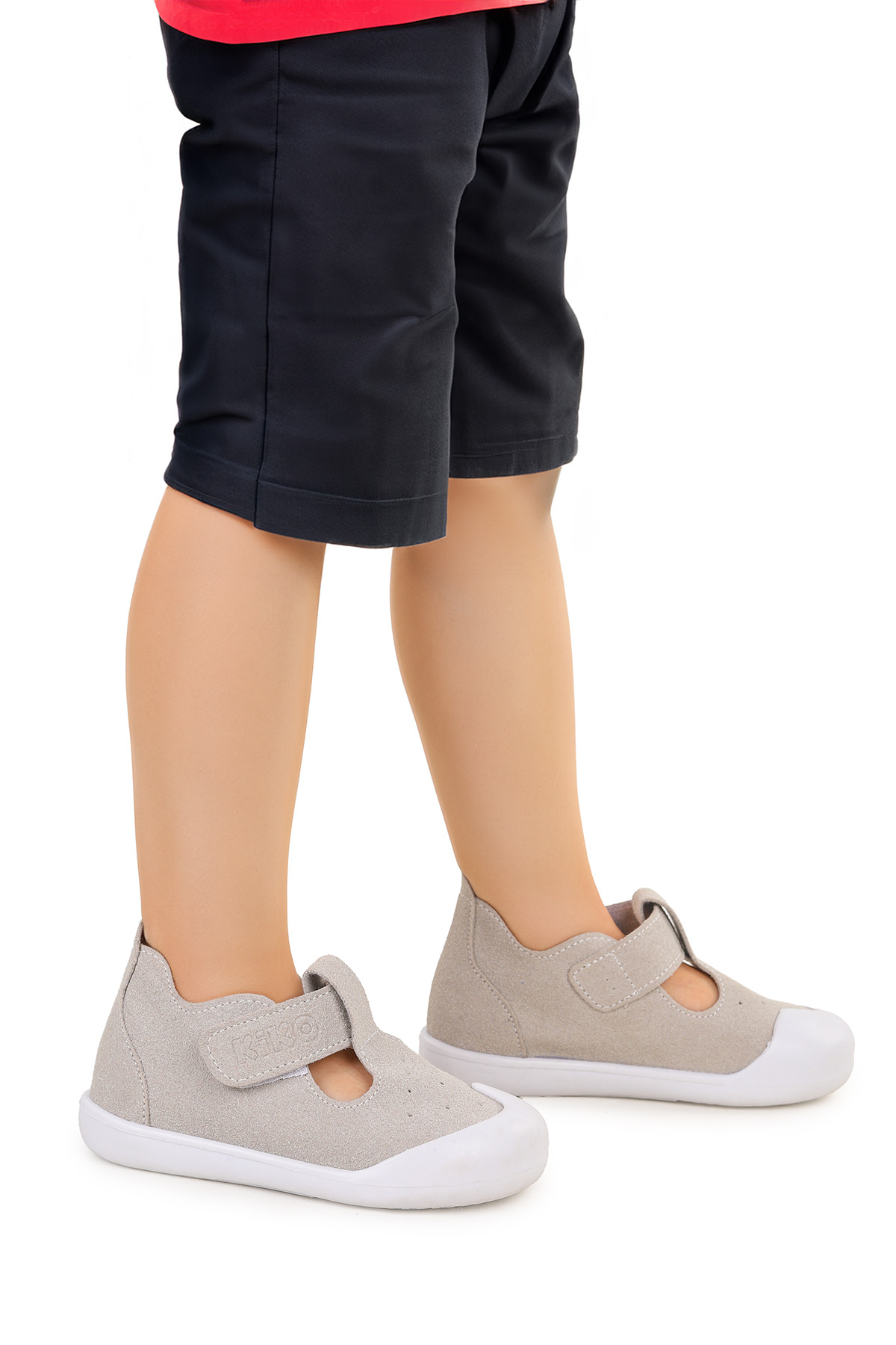 Kiko Kids Kiko Kids Elroy İlk Adım Cırtlı Erkek Bebek Günlük Ayakkabı Gri Sandalet & Terlik | Flo Gri - 2. görsel