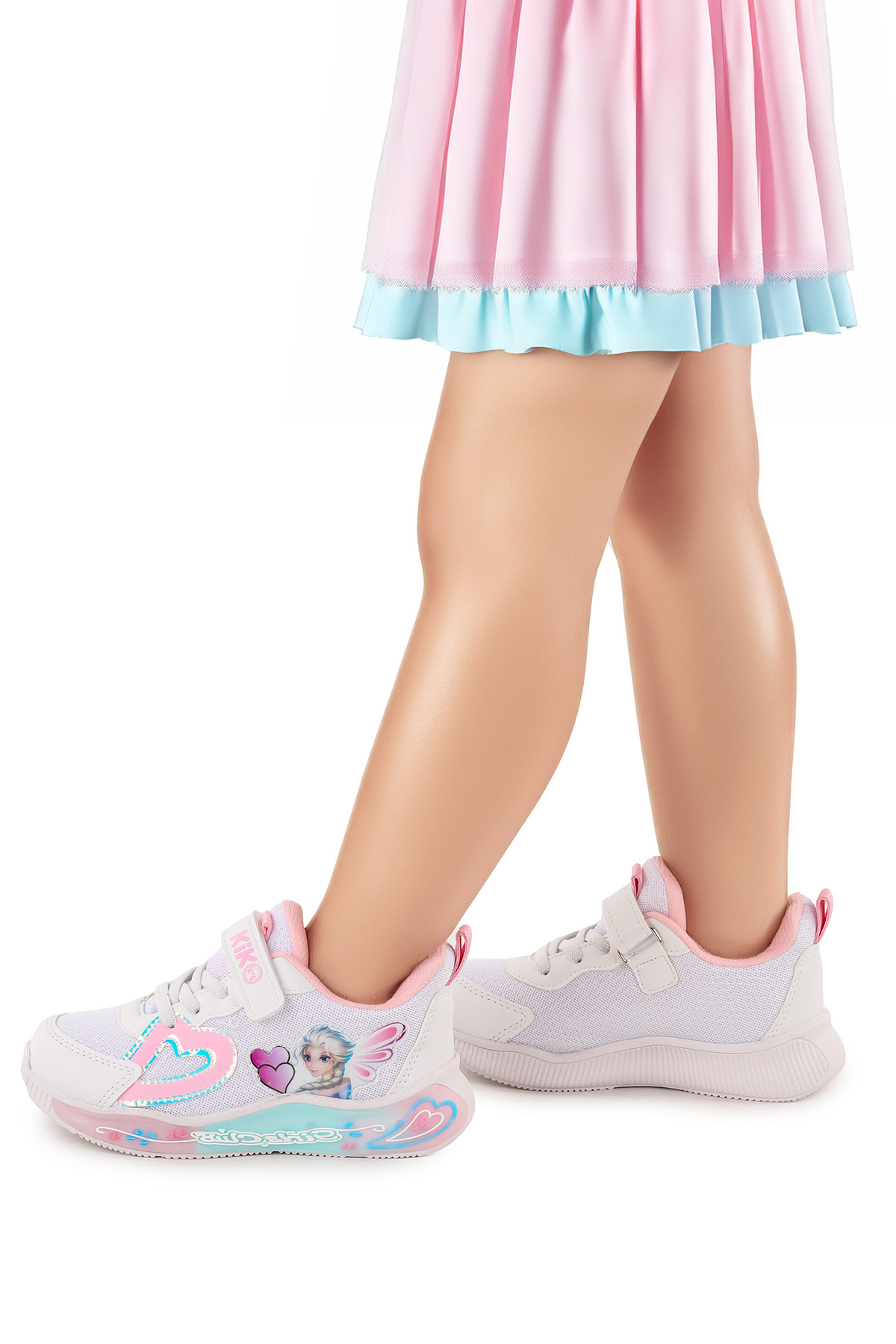 Noxgirl Cırtlı Kız Çocuk Spor Ayakkabı Beyaz - Görsel 3