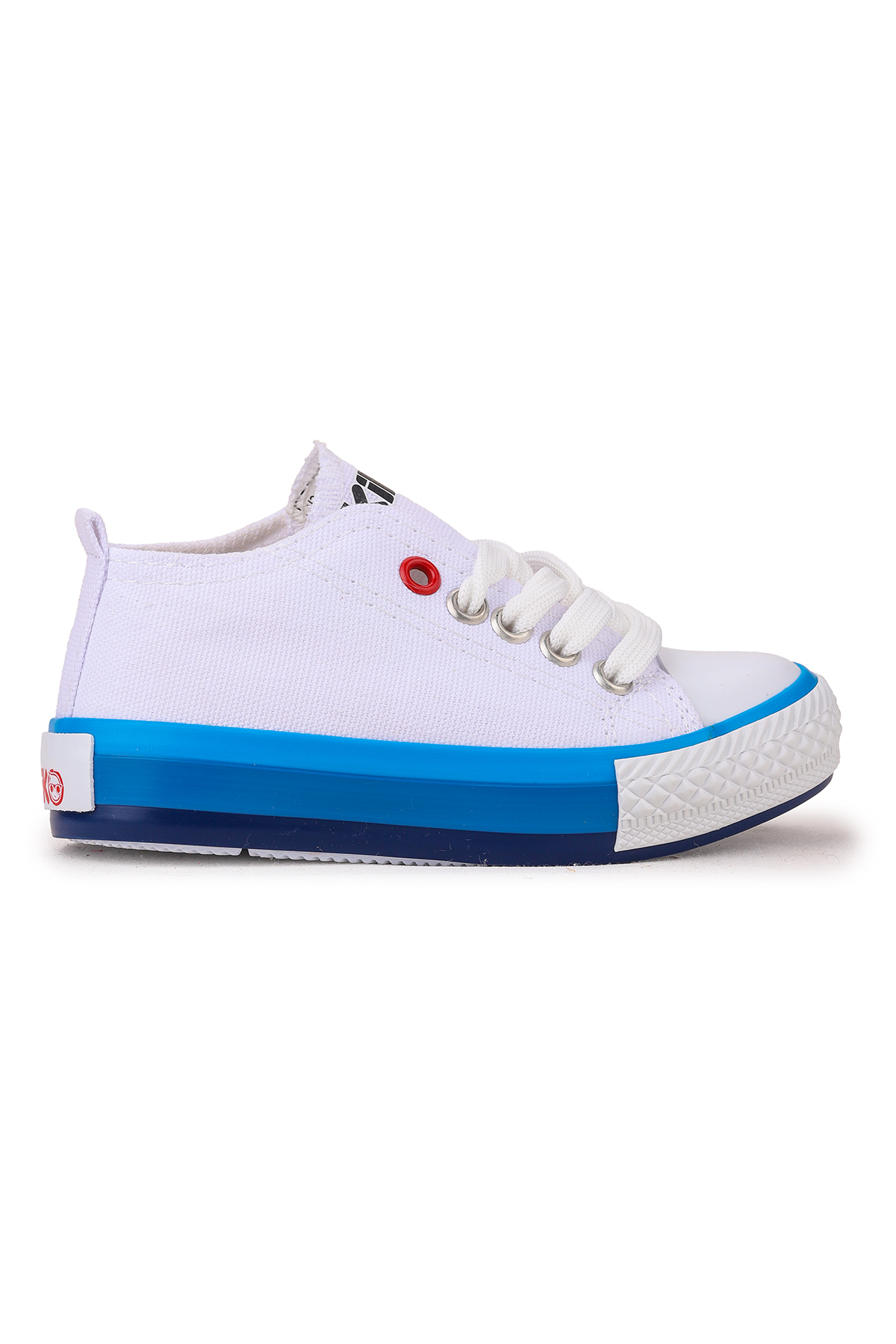 Tinna Bağcıklı Erkek Bebek Keten Spor Ayakkabı Beyaz - Mavi - Görsel 4