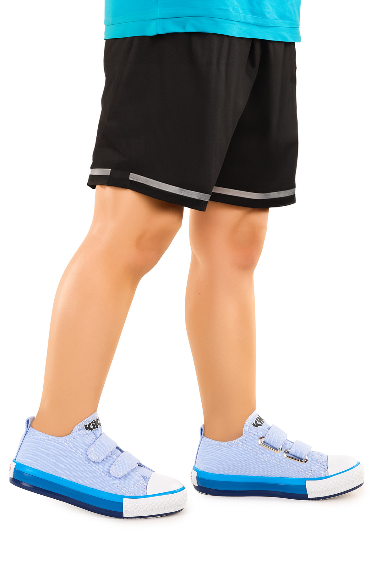 Linen Cırtlı Erkek Çocuk Keten Spor Ayakkabı Mavi - Görsel 2