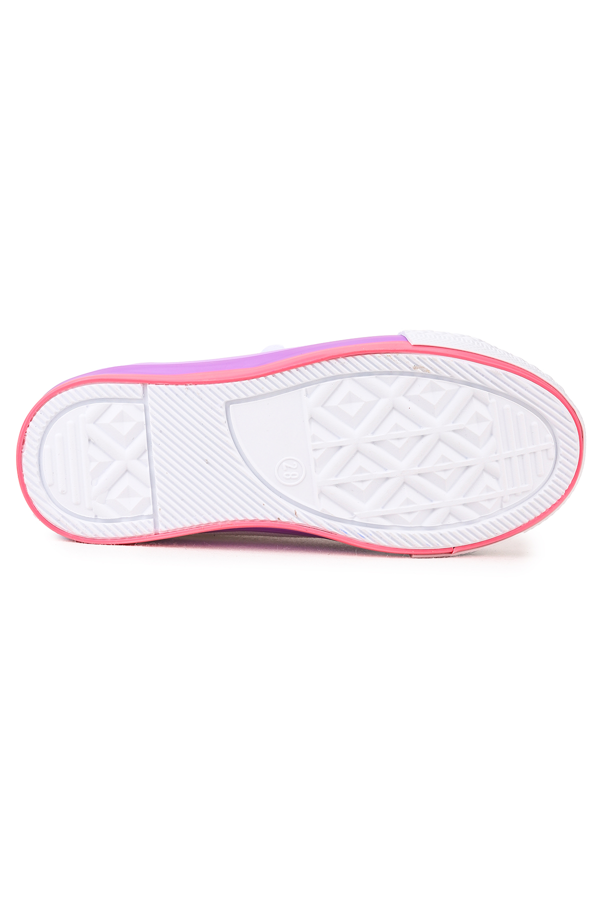 Linen Cırtlı Kız Çocuk Keten Spor Ayakkabı Beyaz - Pembe - Görsel 7