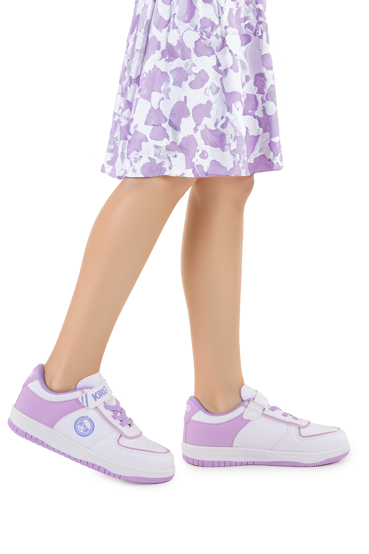 Kiko Kids Kiko Kids Retka Cırtlı Günlük Kız Çocuk Spor Ayakkabı Beyaz - Lila Sneaker | Flo Beyaz - 2. görsel