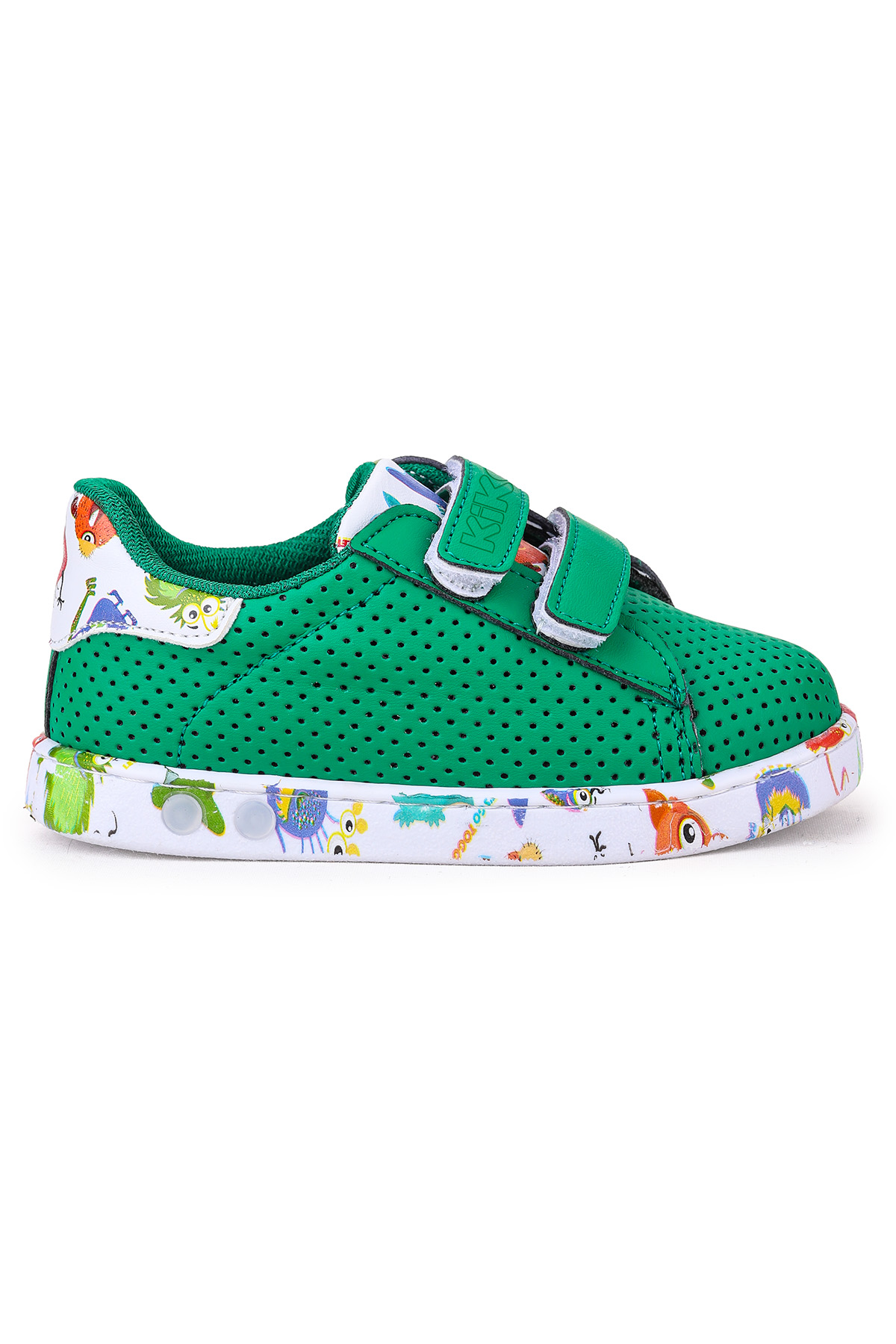 Perforated Cırtlı Işıklı Erkek Bebek Spor Ayakkabı Yeşil - Görsel 4