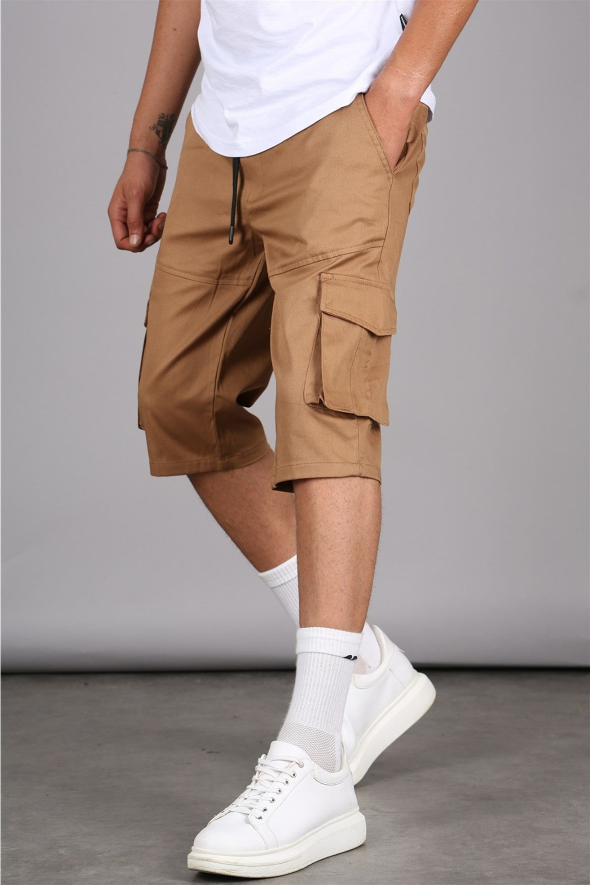 Camel Basic Kargo Cep Erkek Kapri Şort 5473 Fiyatları | Flo