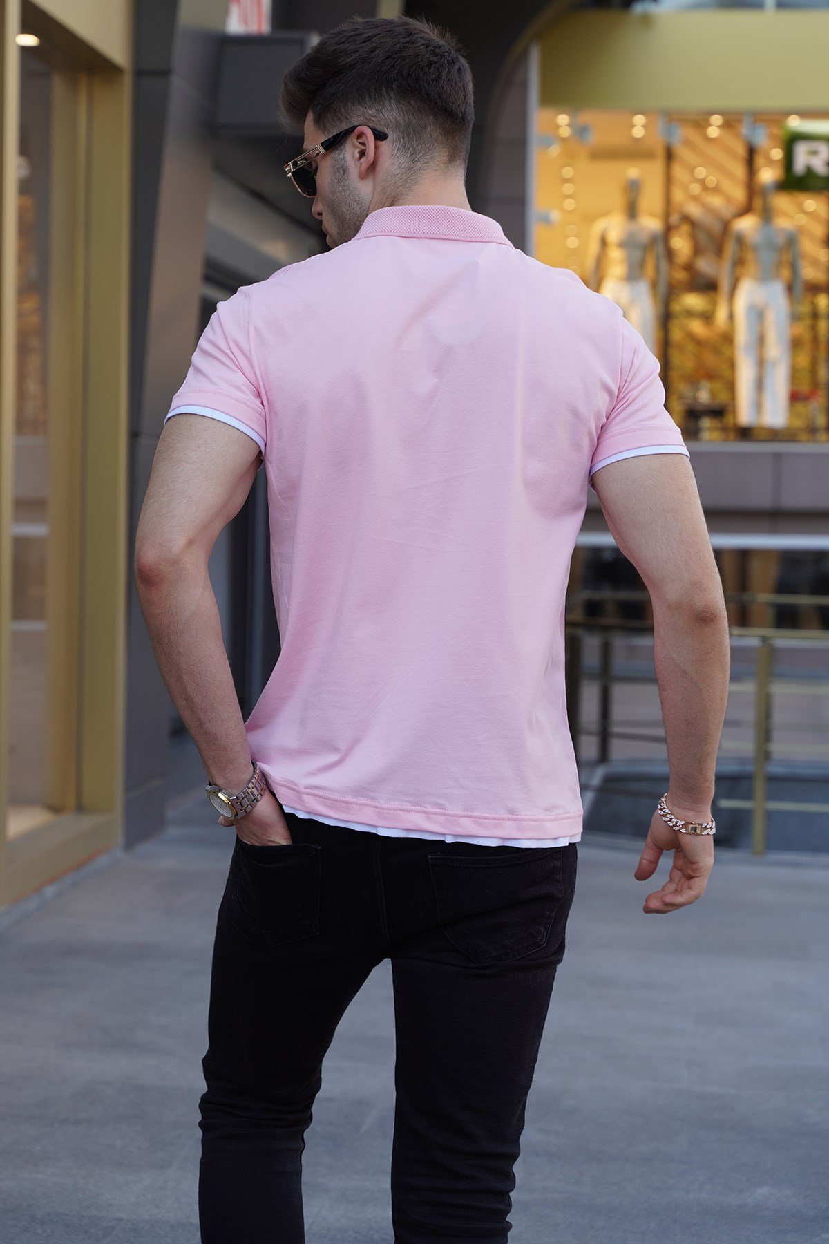 Pembe Basic Polo Yaka Tişört 5885 Fiyatları | Flo