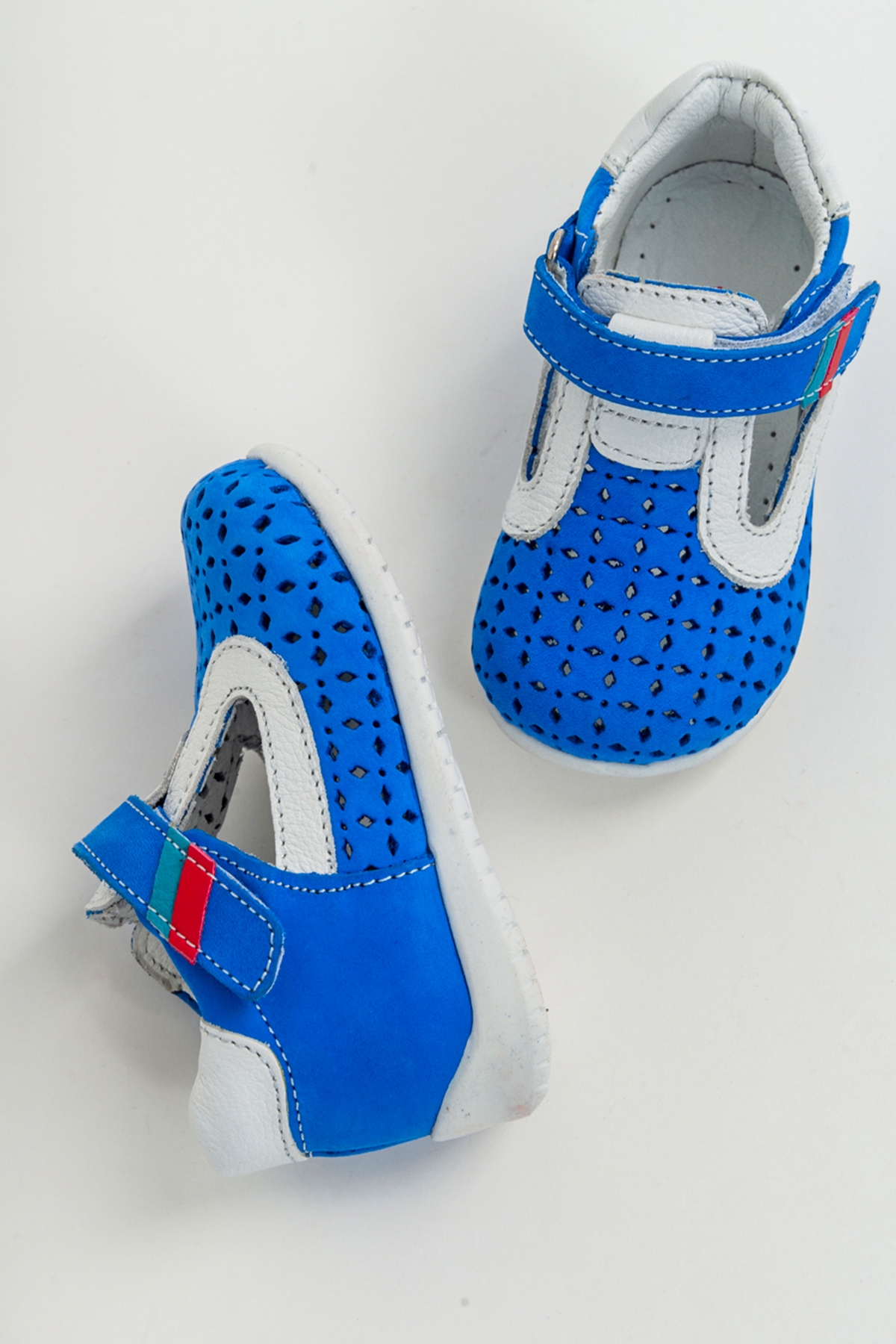 Unisex Çocuk Sax-Beyaz Deri Ortopedik Destekli İlk Adım Ayakkabı - Görsel 4