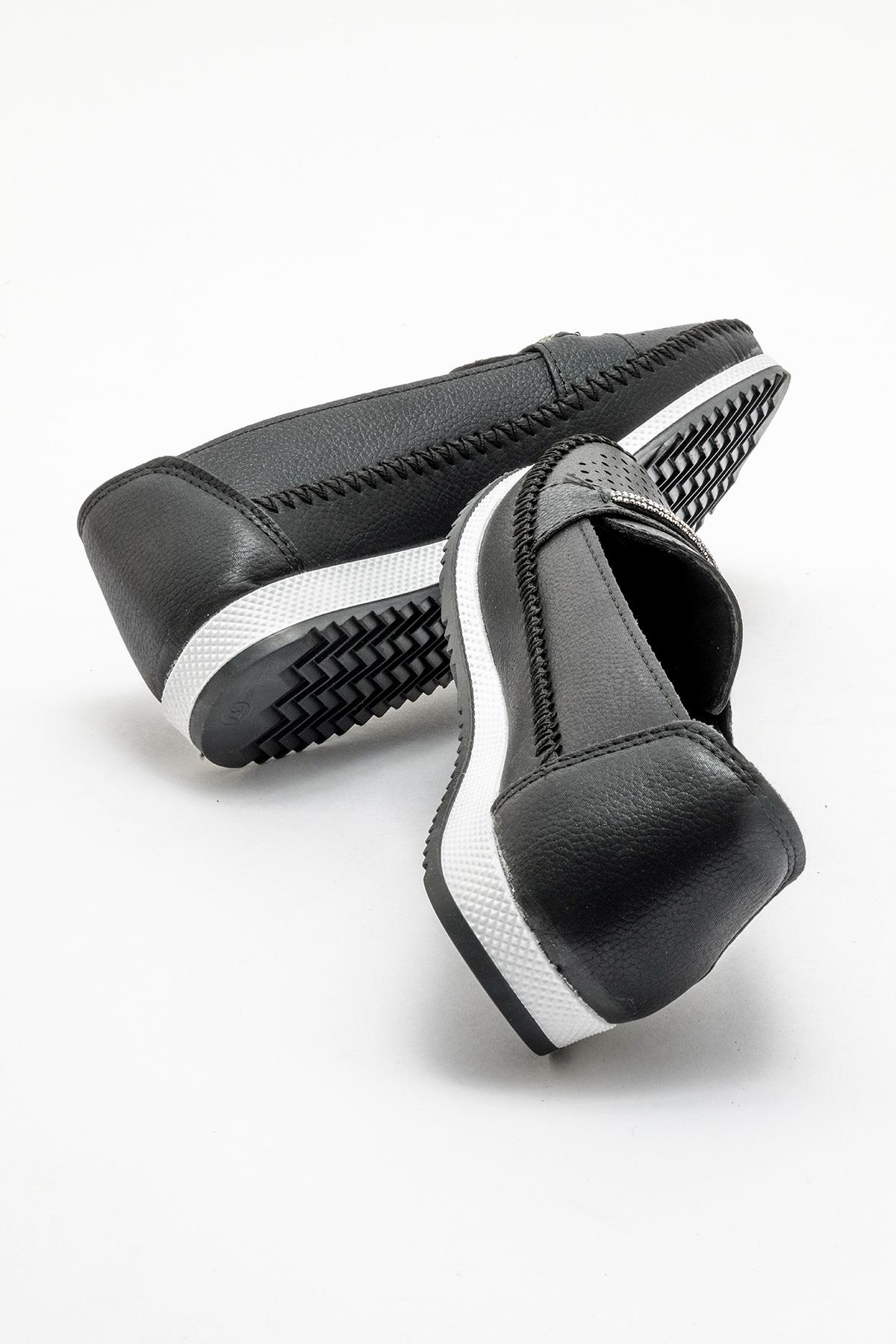 Kadın Taşlı Günlük Babet SİYAH SULTAN - Görsel 5