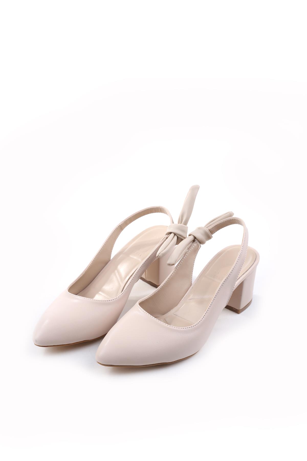3922 Kadın 6 Cm Topuklu Arkası Açık Ayakkabı - Görsel 3