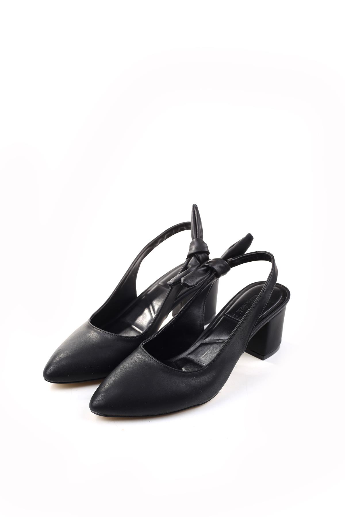 3922 Kadın 6 Cm Topuklu Arkası Açık Ayakkabı - Görsel 3