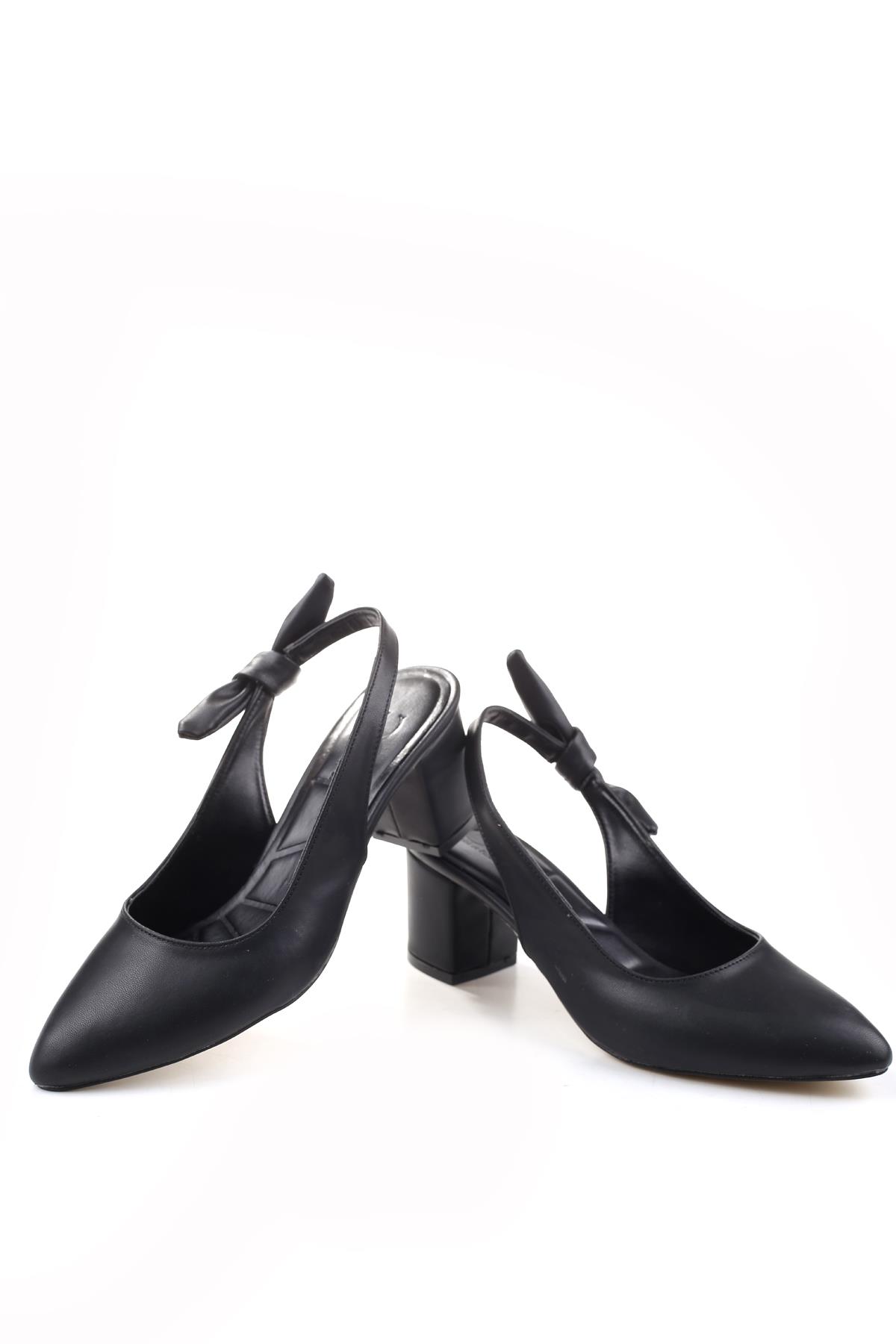 3922 Kadın 6 Cm Topuklu Arkası Açık Ayakkabı - Görsel 4