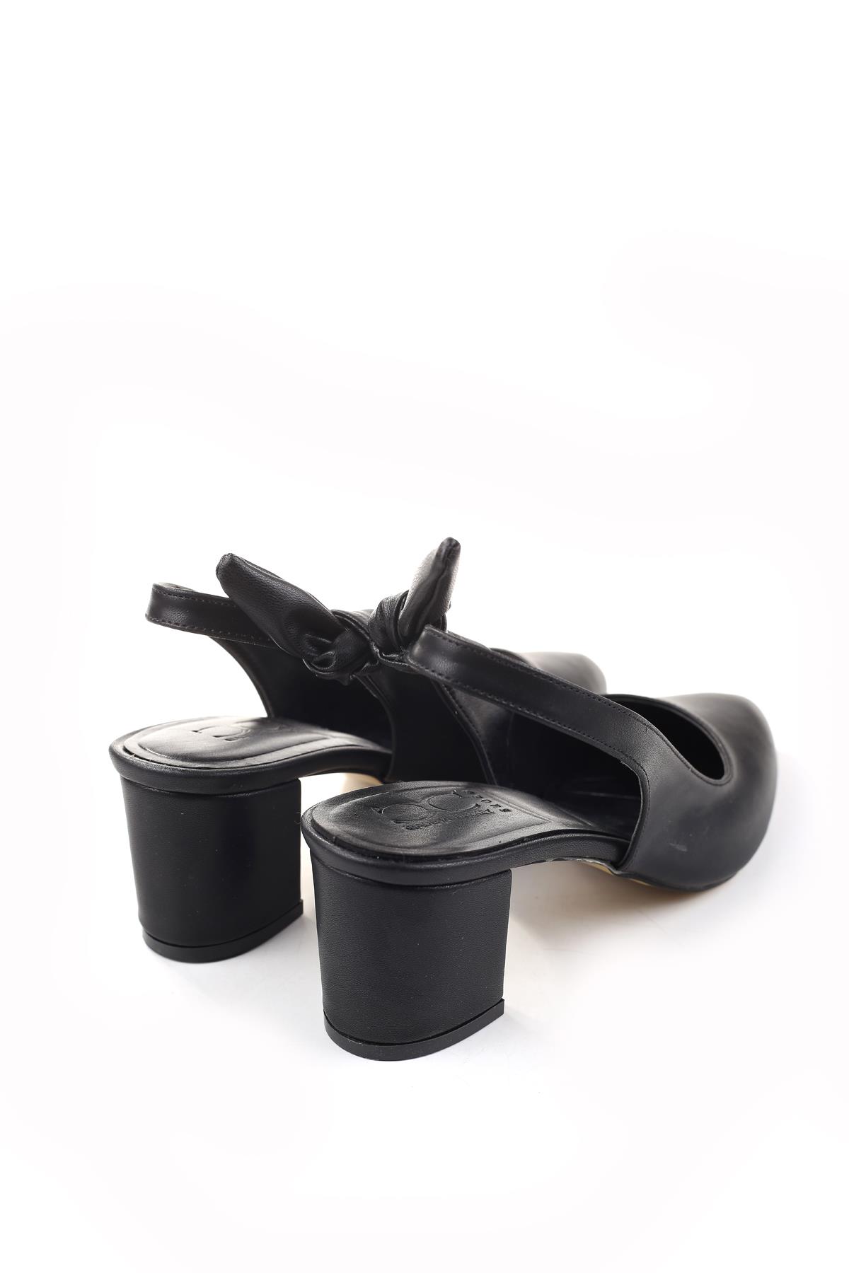 3922 Kadın 6 Cm Topuklu Arkası Açık Ayakkabı - Görsel 5