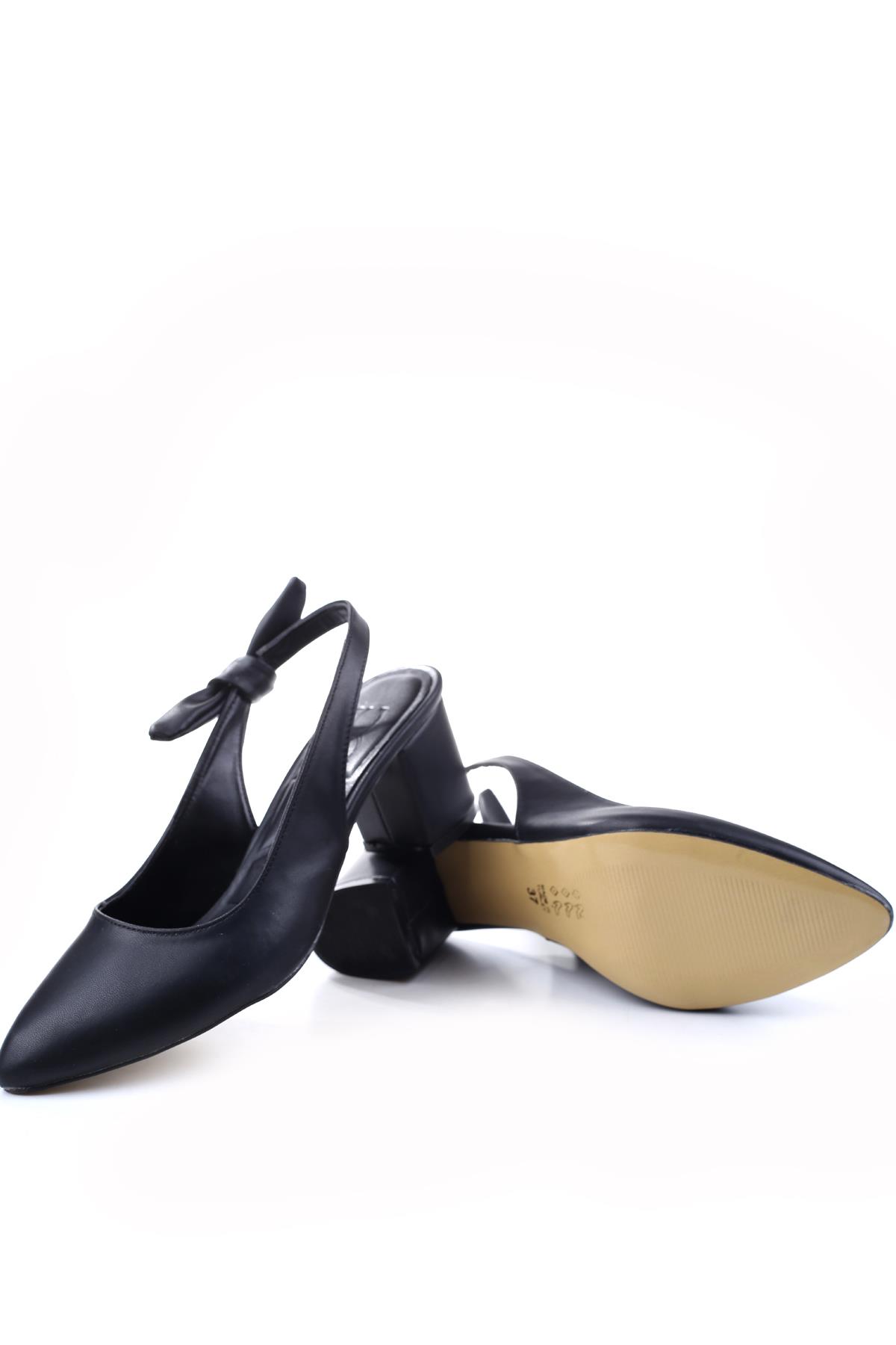 3922 Kadın 6 Cm Topuklu Arkası Açık Ayakkabı - Görsel 6