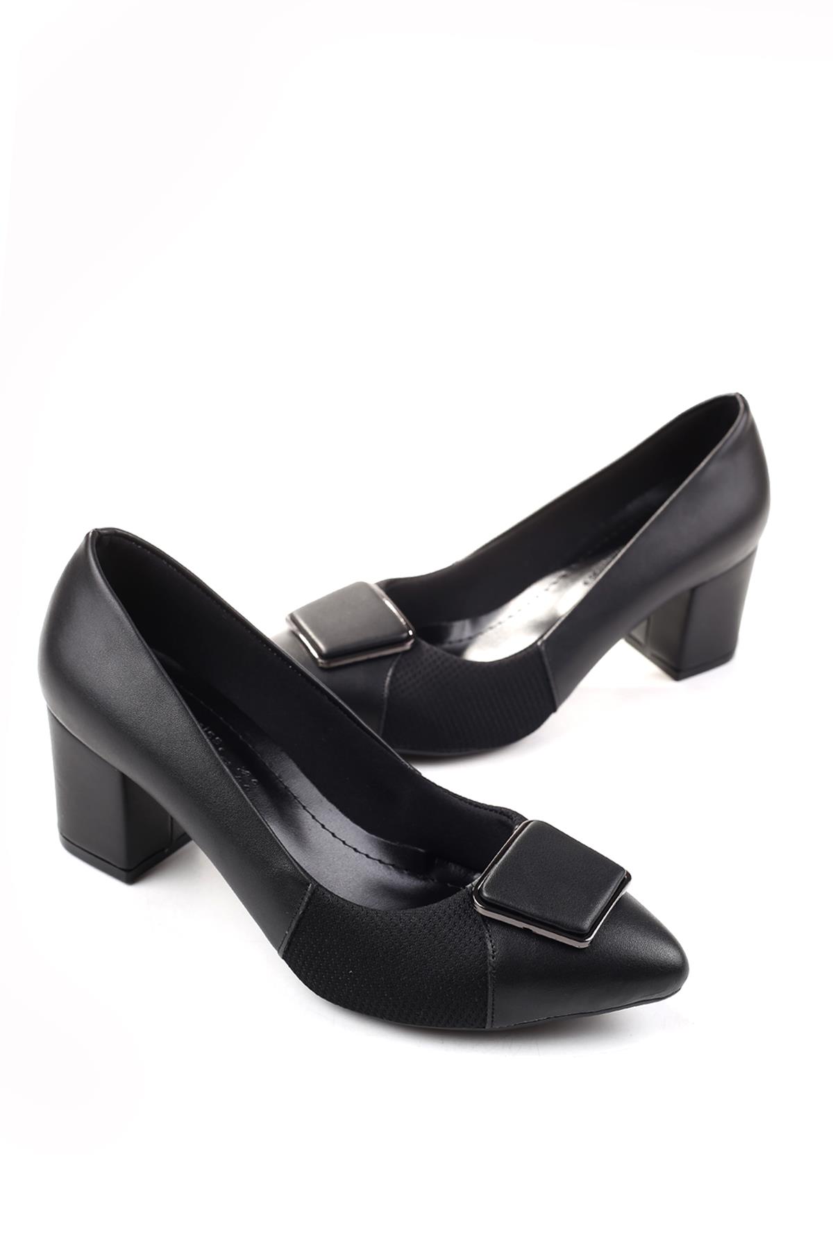 904-2 Kadın 6 Cm Kare Topuklu Ayakkabı - Görsel 2