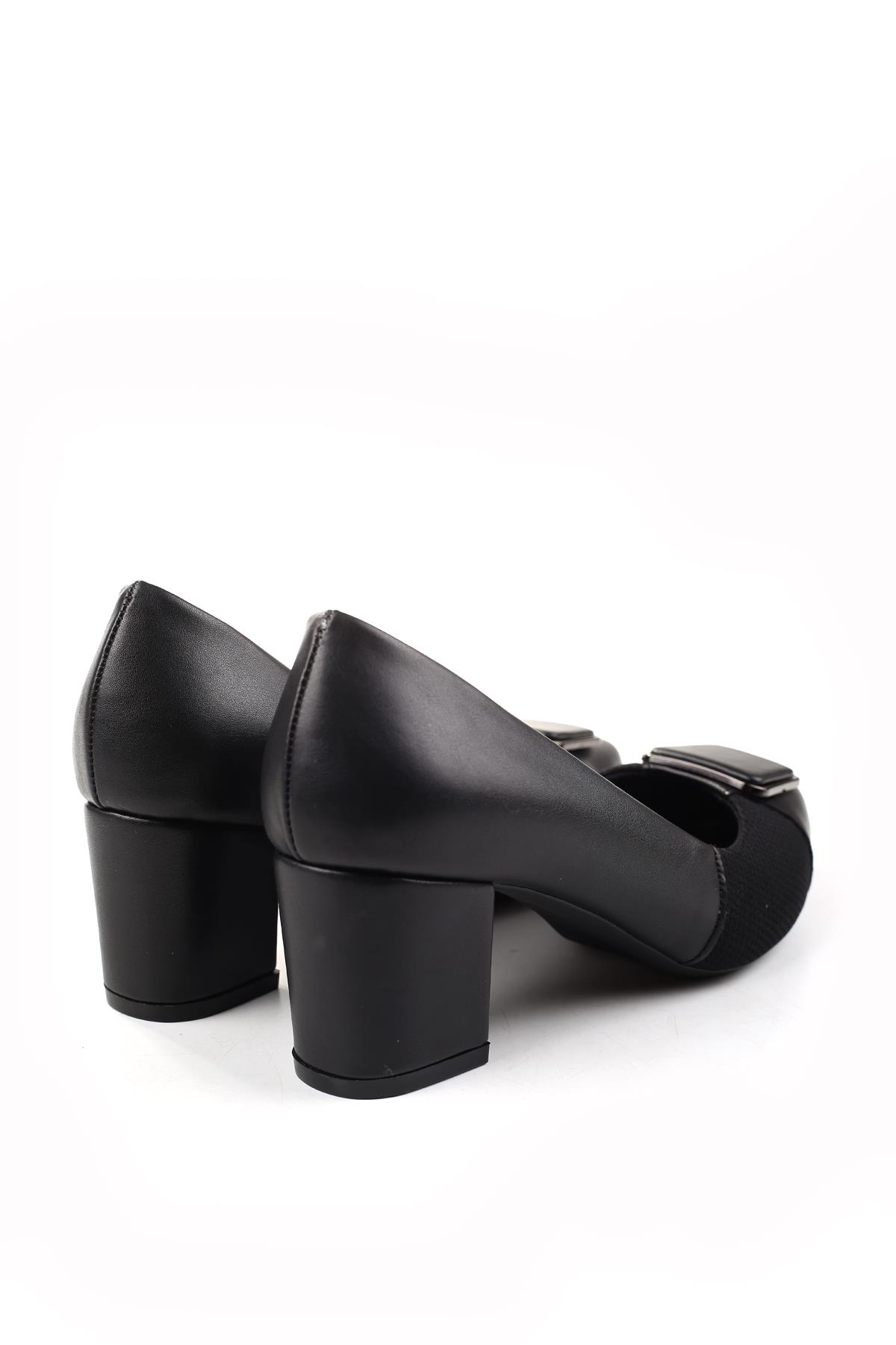 904-2 Kadın 6 Cm Kare Topuklu Ayakkabı - Görsel 5
