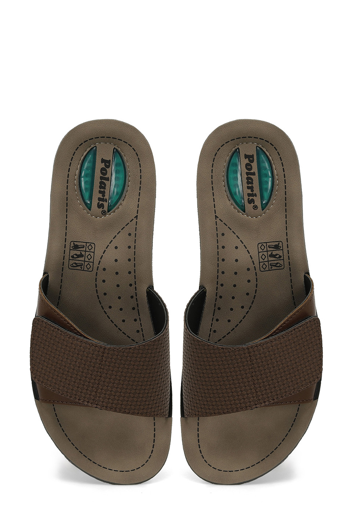 607009.Z4PR Kahverengi Kadın Ev Terliği - Görsel 5