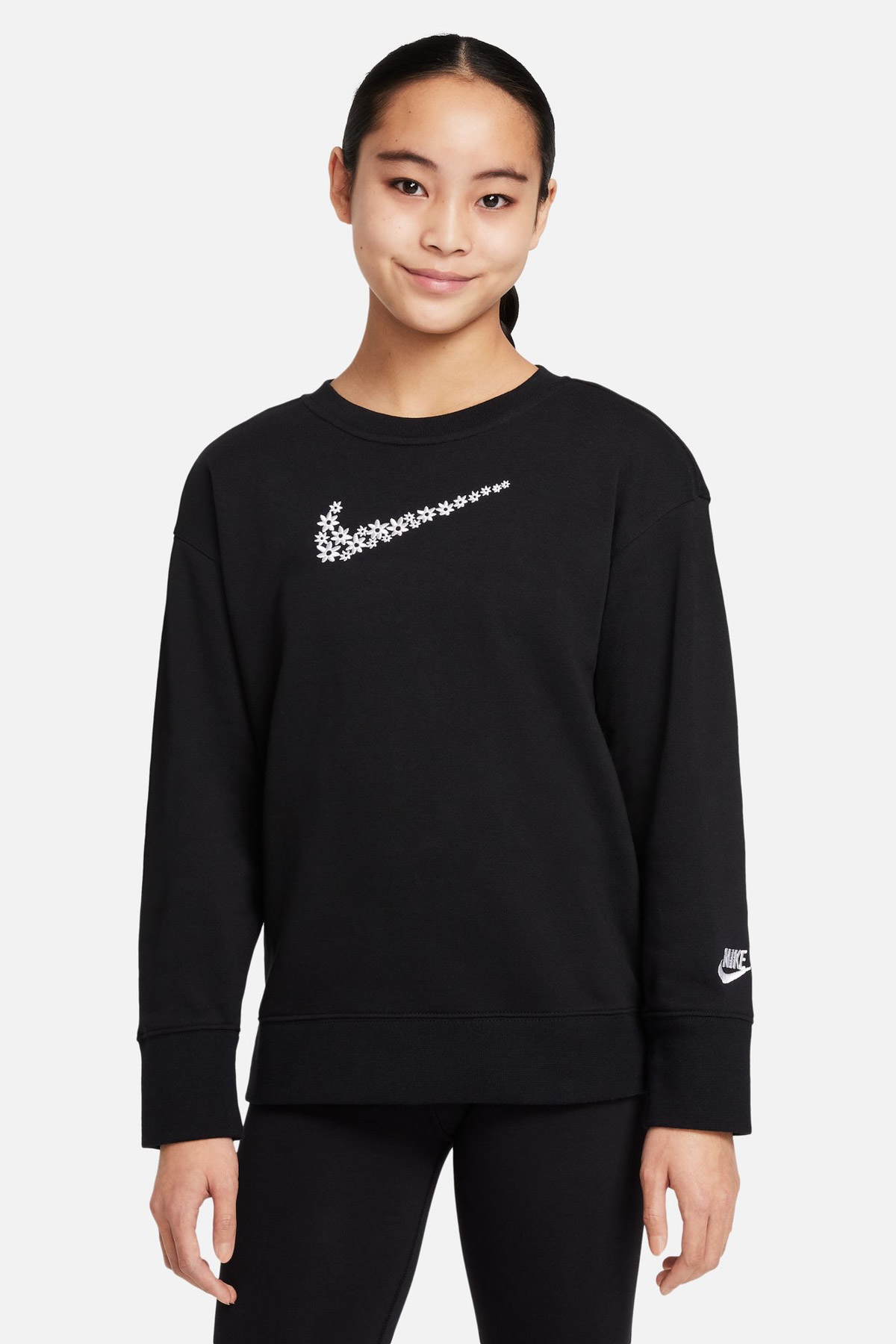 G NSW FT BF CREW Siyah Kız Çocuk Sweatshirt