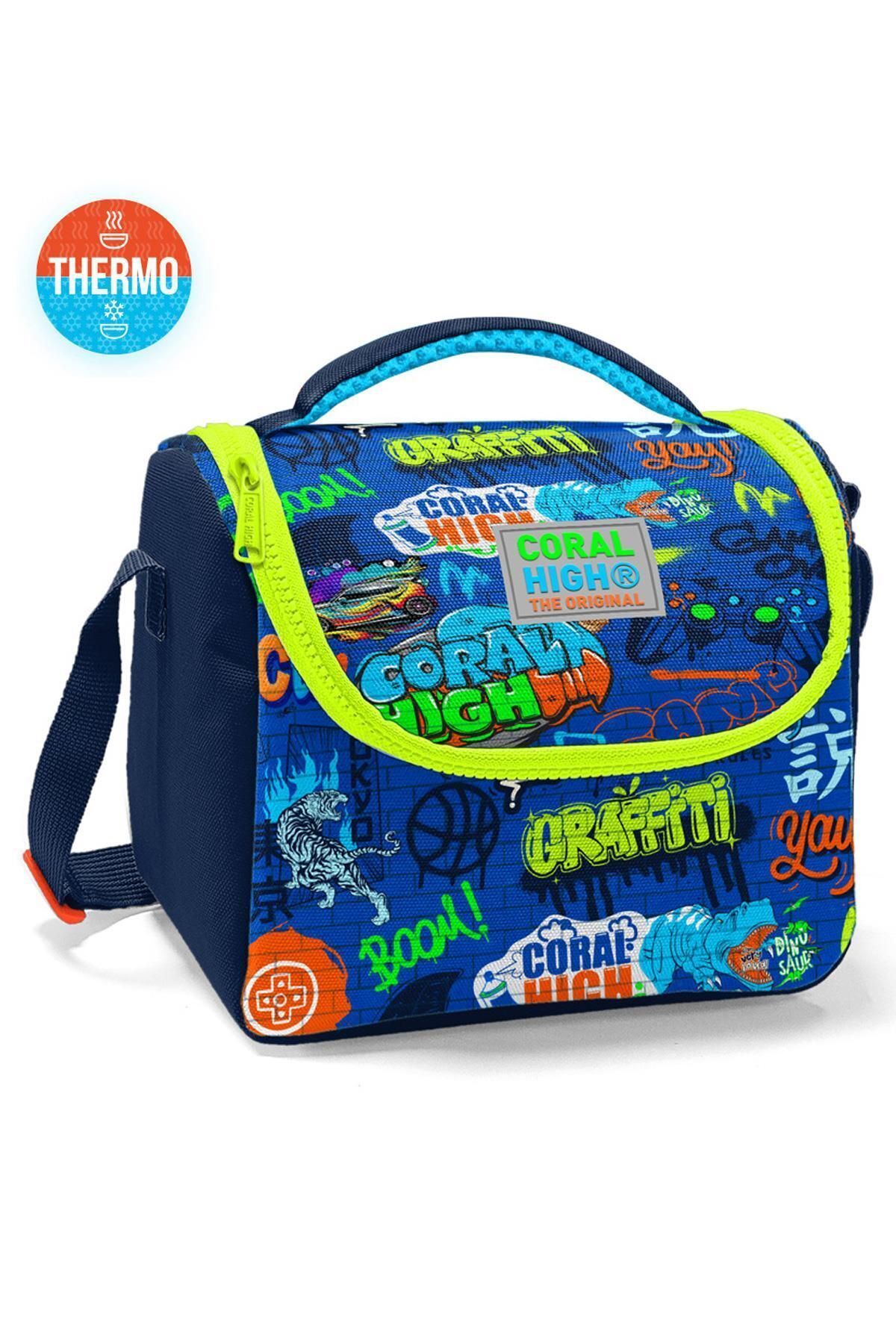 Kids Saks Grafiti Desenli Thermo Beslenme Çantası 11767