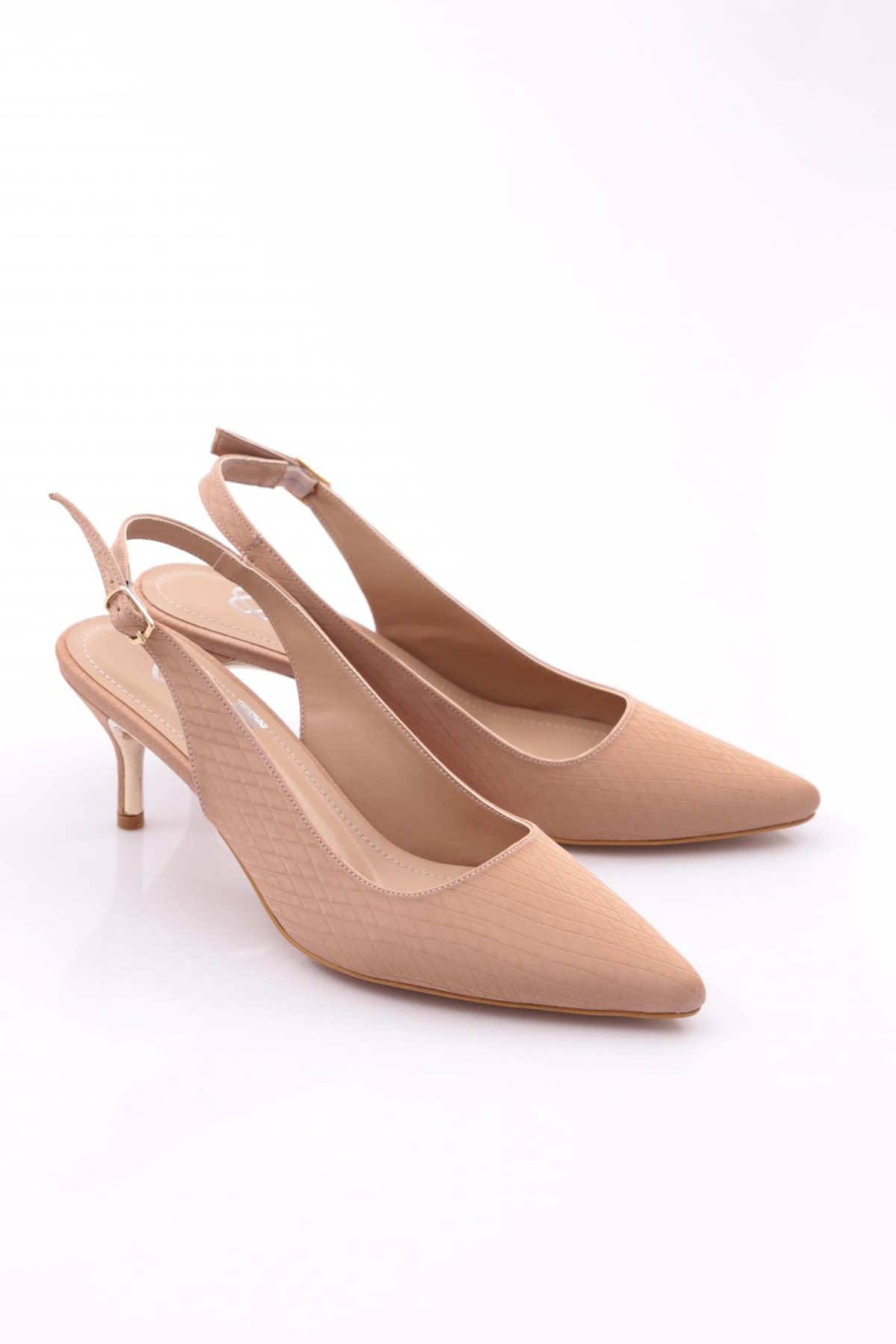 5004 Kadin Arkasi Açik Topuklu Ayakkabi - Görsel 3