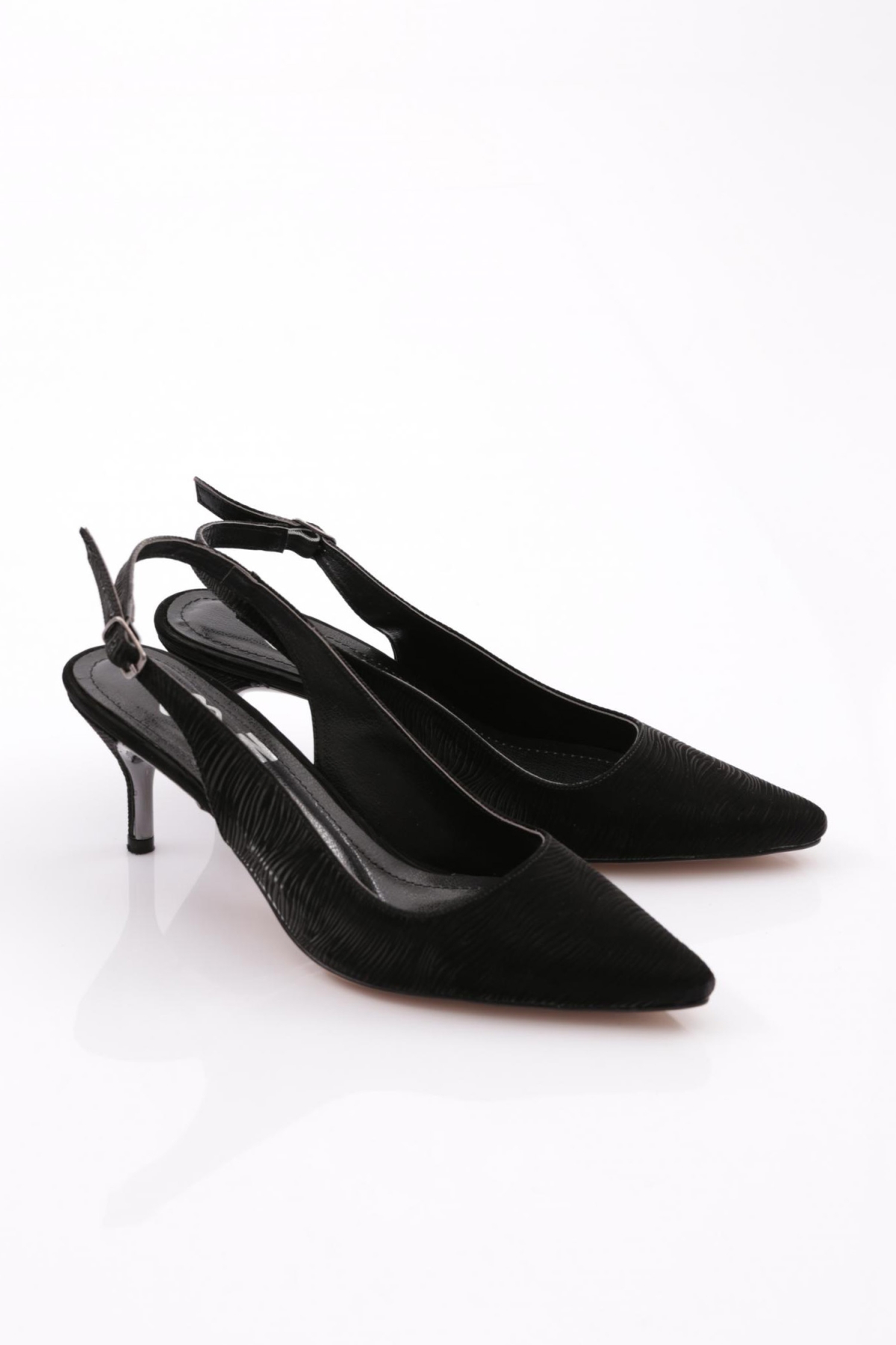5027 Kadin Arkadan Bağlamali Topuklu Ayakkabi - Görsel 3