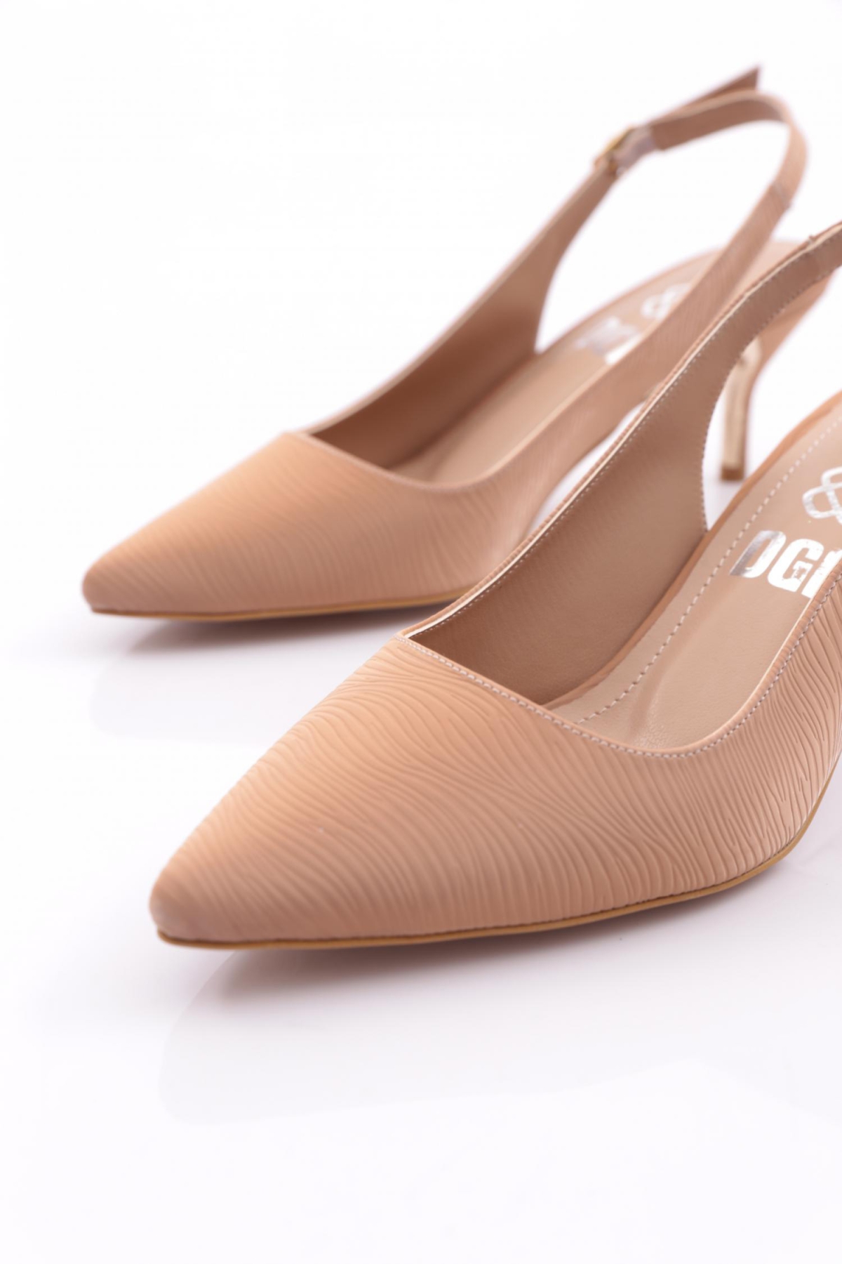 5027 Kadin Arkadan Bağlamali Topuklu Ayakkabi - Görsel 5