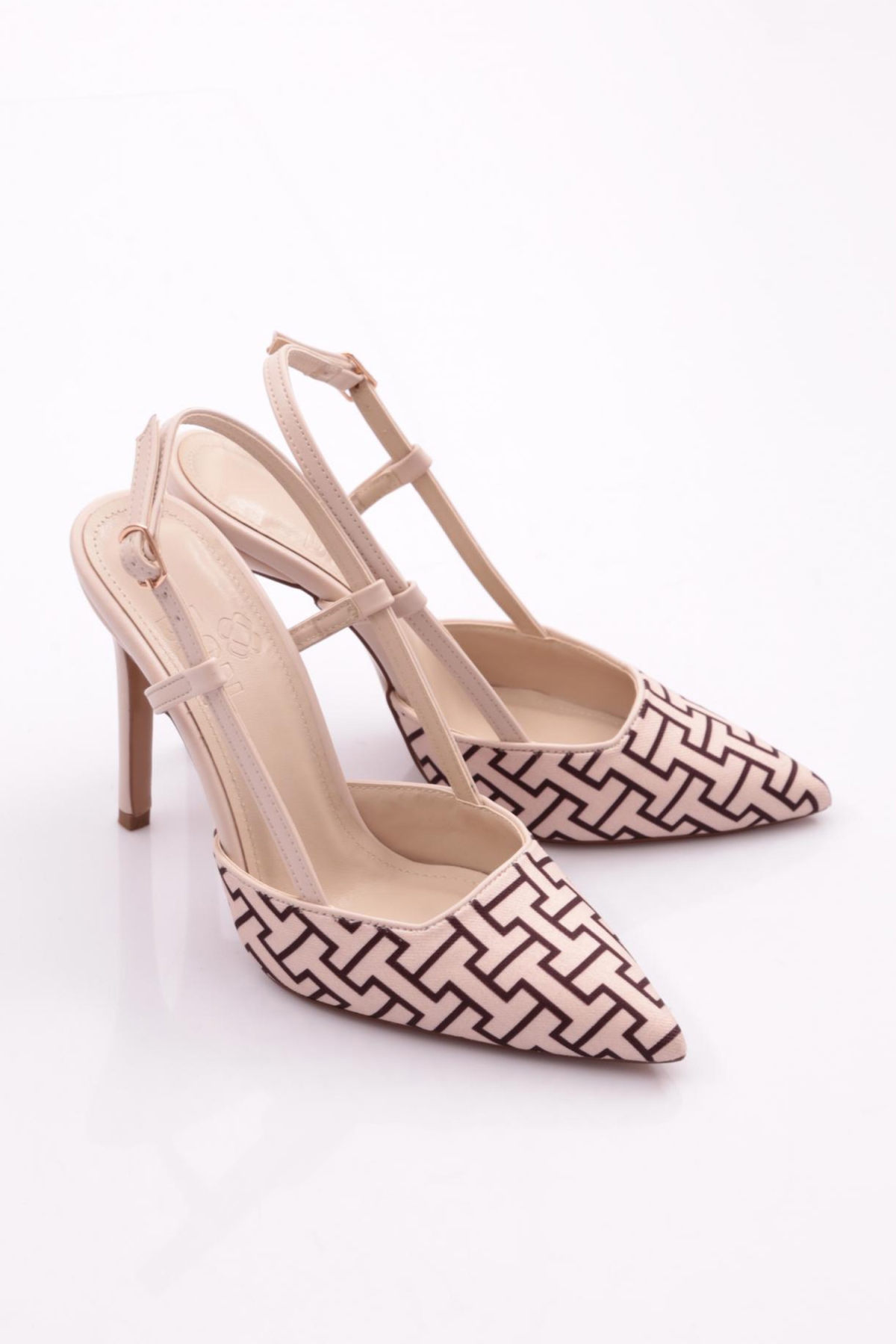 6305-2 Kadin Arkadan Bağlamali Topuklu Ayakkabi - Görsel 3