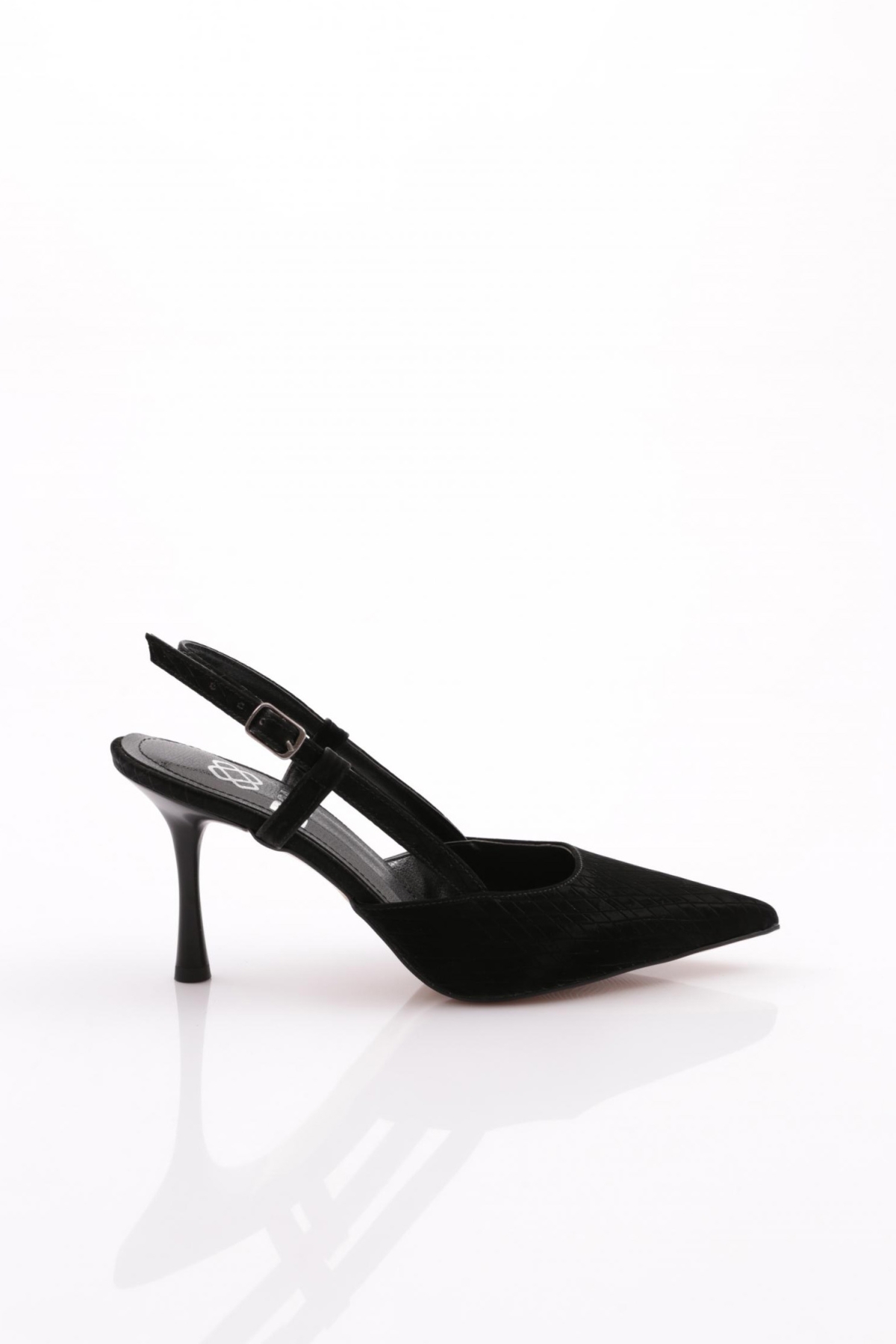 7001 Kadin Arkadan Bağlama Topuklu Ayakkabi - Görsel 2