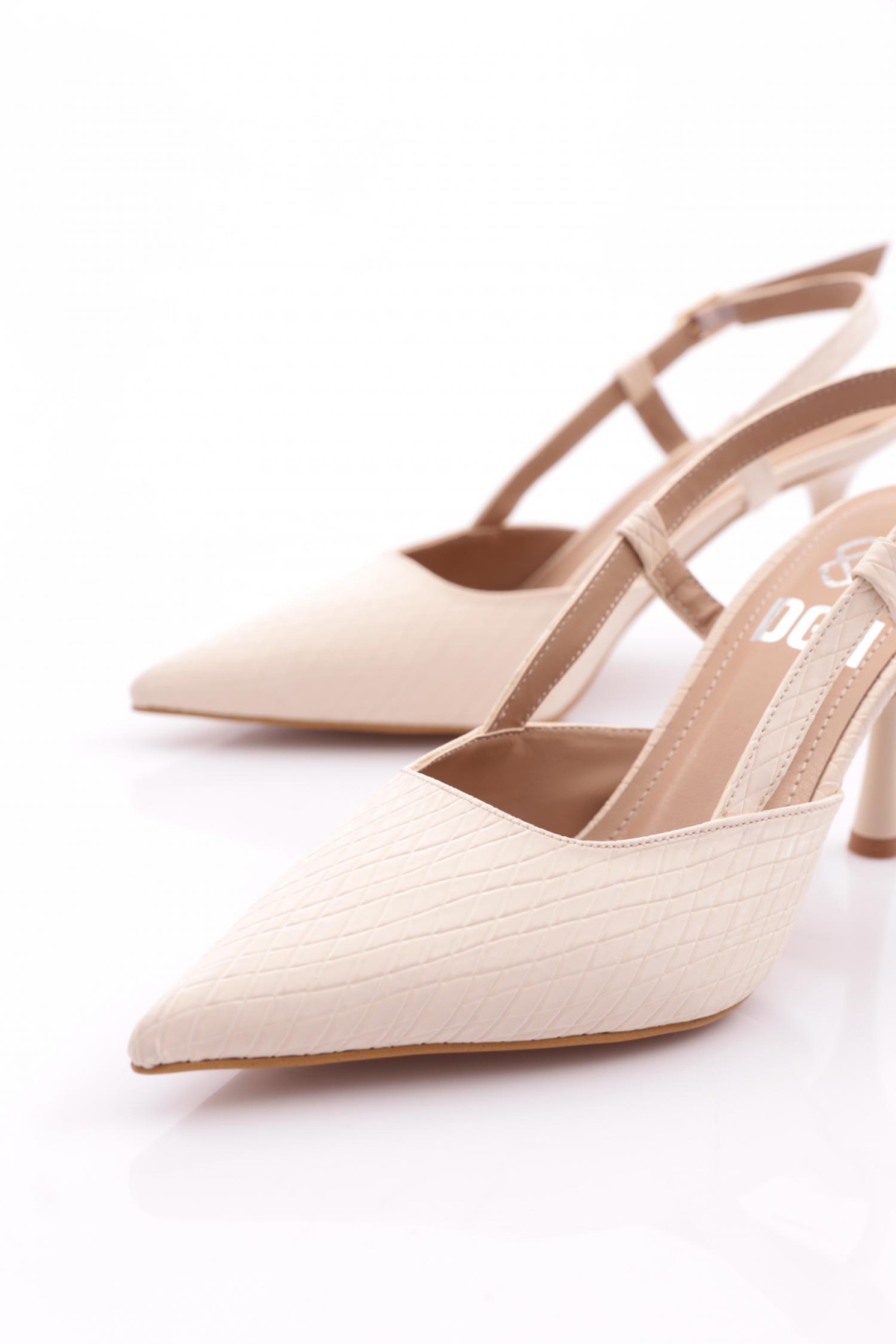 Dgn Dgn Çok Renkli 7001 Kadin Arkadan Bağlama Topuklu Ayakkabi Topuklu Ayakkabı | Flo Çok Renkli - 5. görsel