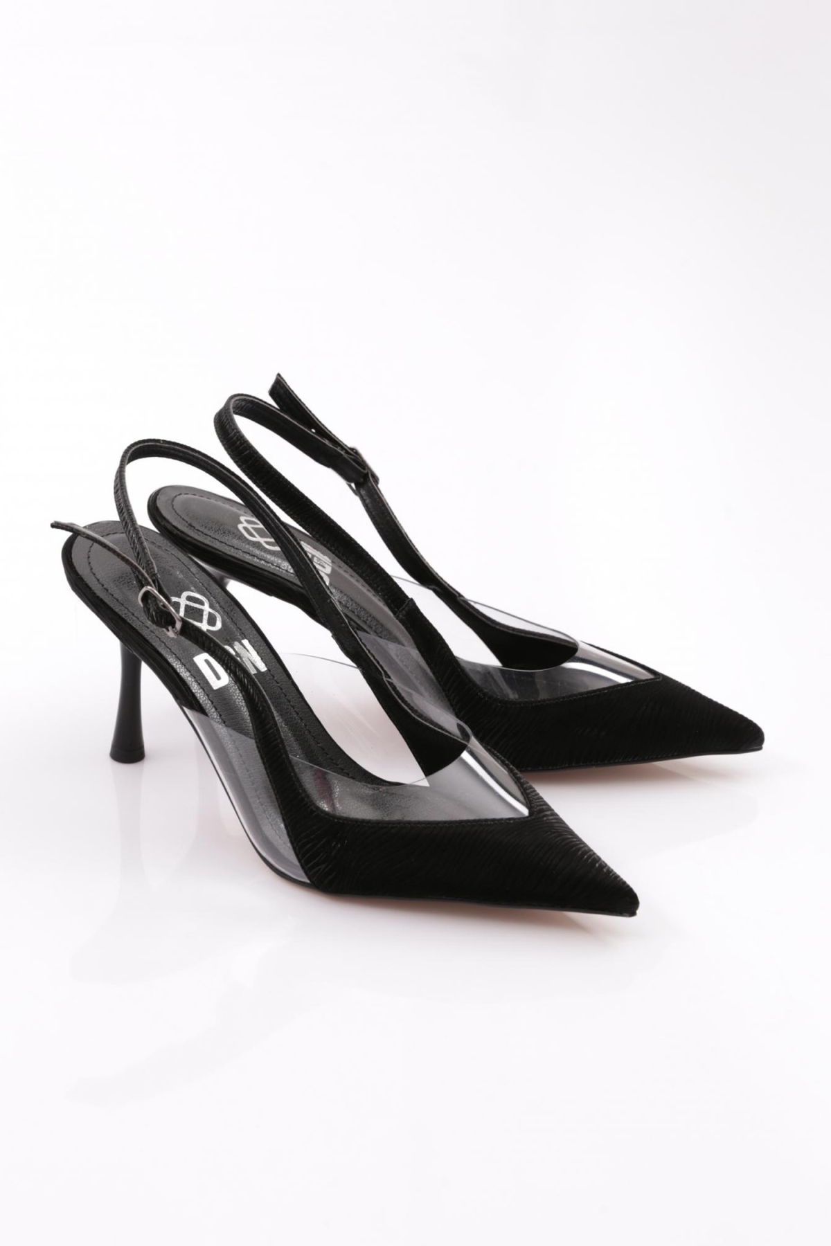 7020 Kadin Arkasi Açik Topuklu Ayakkabi - Görsel 3