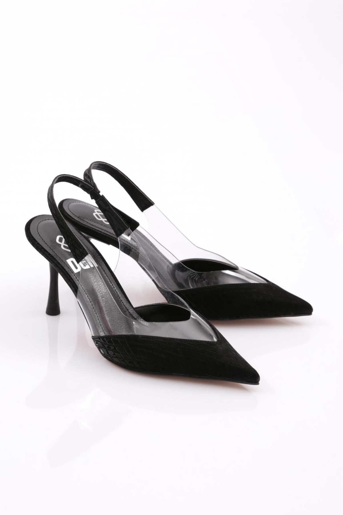 7021 Kadin Arkadan Bağlamali Topuklu Ayakkabi - Görsel 3