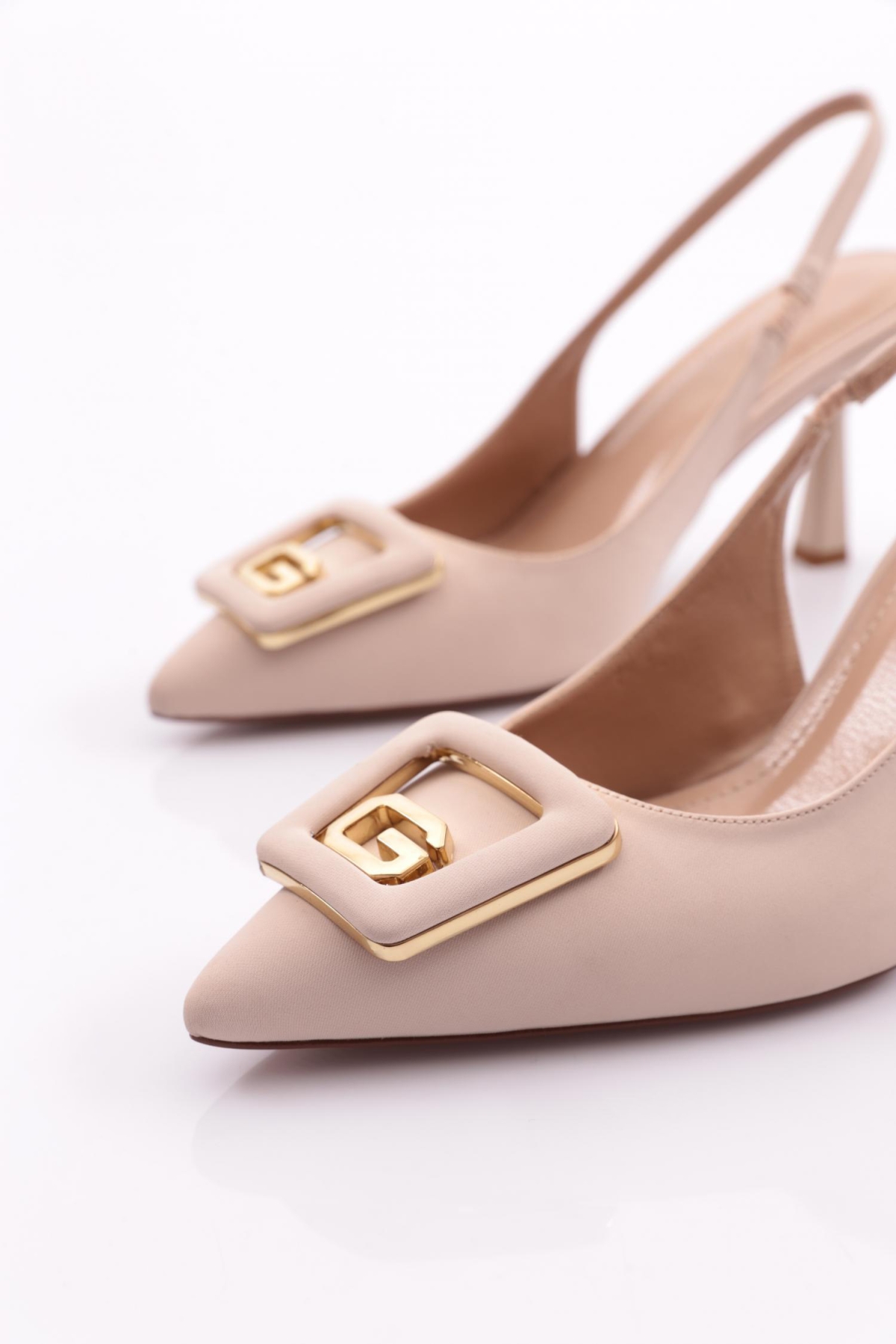 7072 Kadin G Harf Tokali Topuklu Ayakkabi - Görsel 5