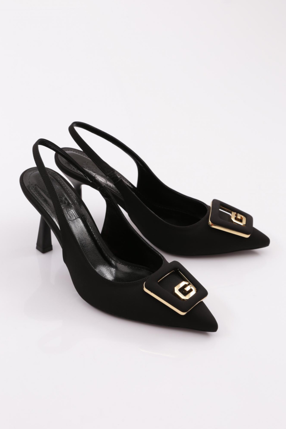 7072 Kadin G Harf Tokali Topuklu Ayakkabi - Görsel 3