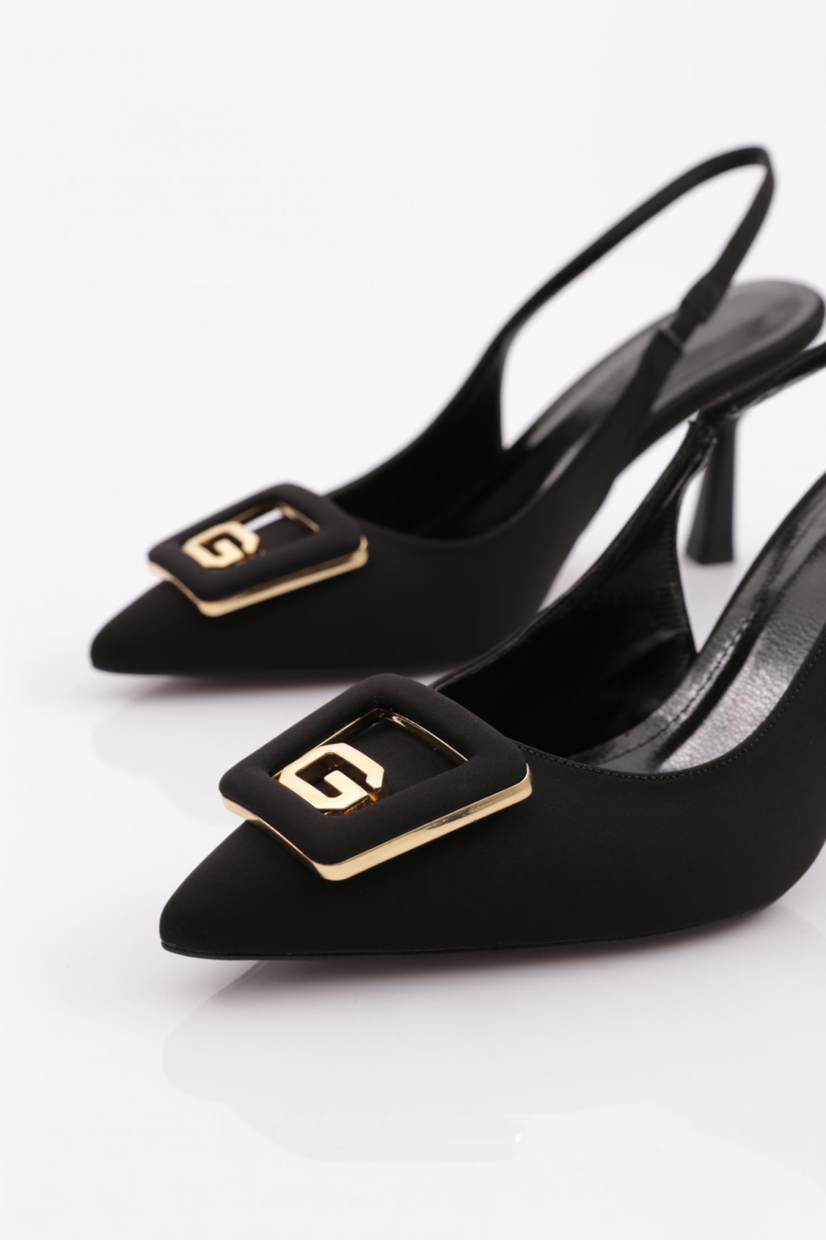 7072 Kadin G Harf Tokali Topuklu Ayakkabi - Görsel 5