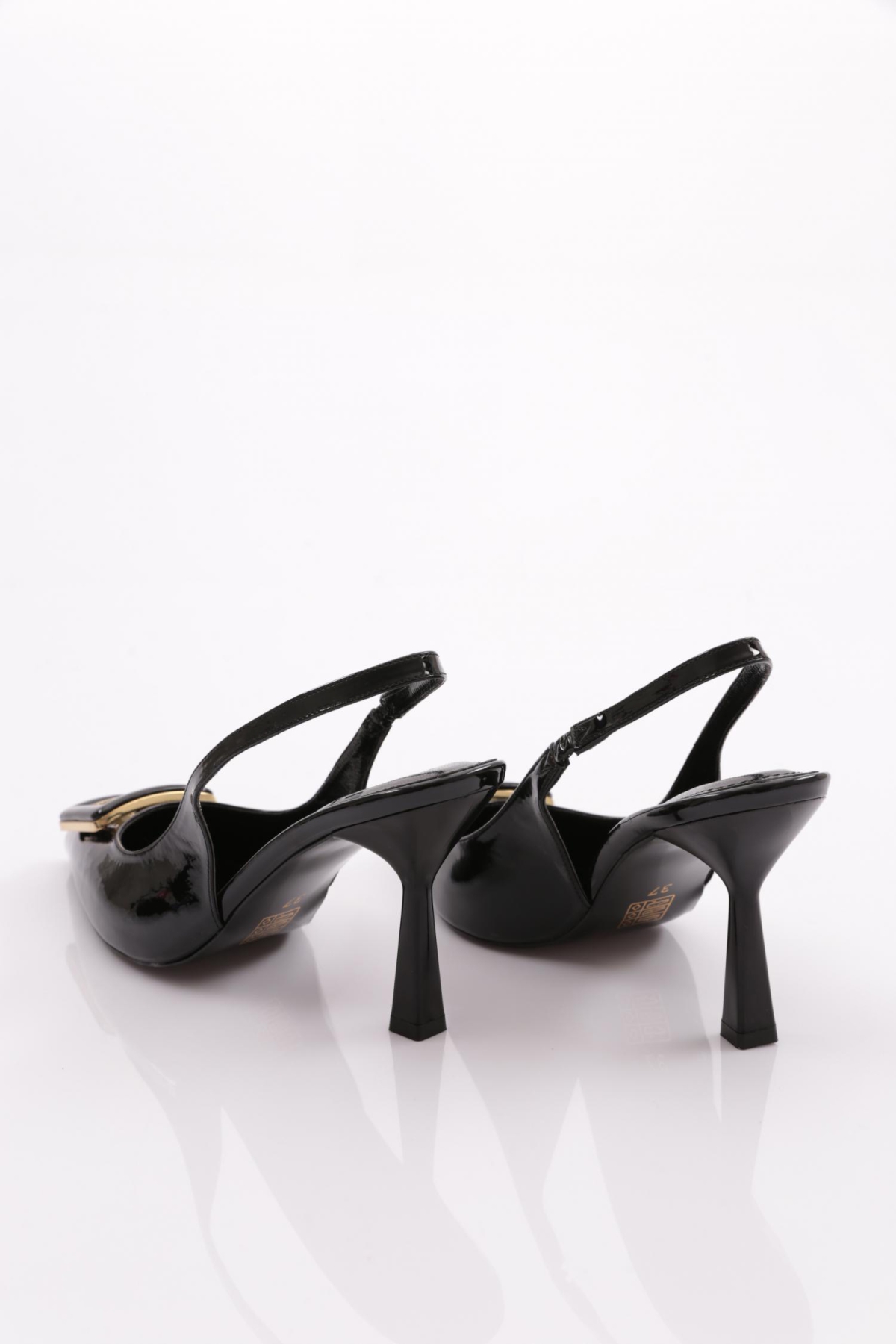 7072 Kadin G Harf Tokali Topuklu Ayakkabi - Görsel 4