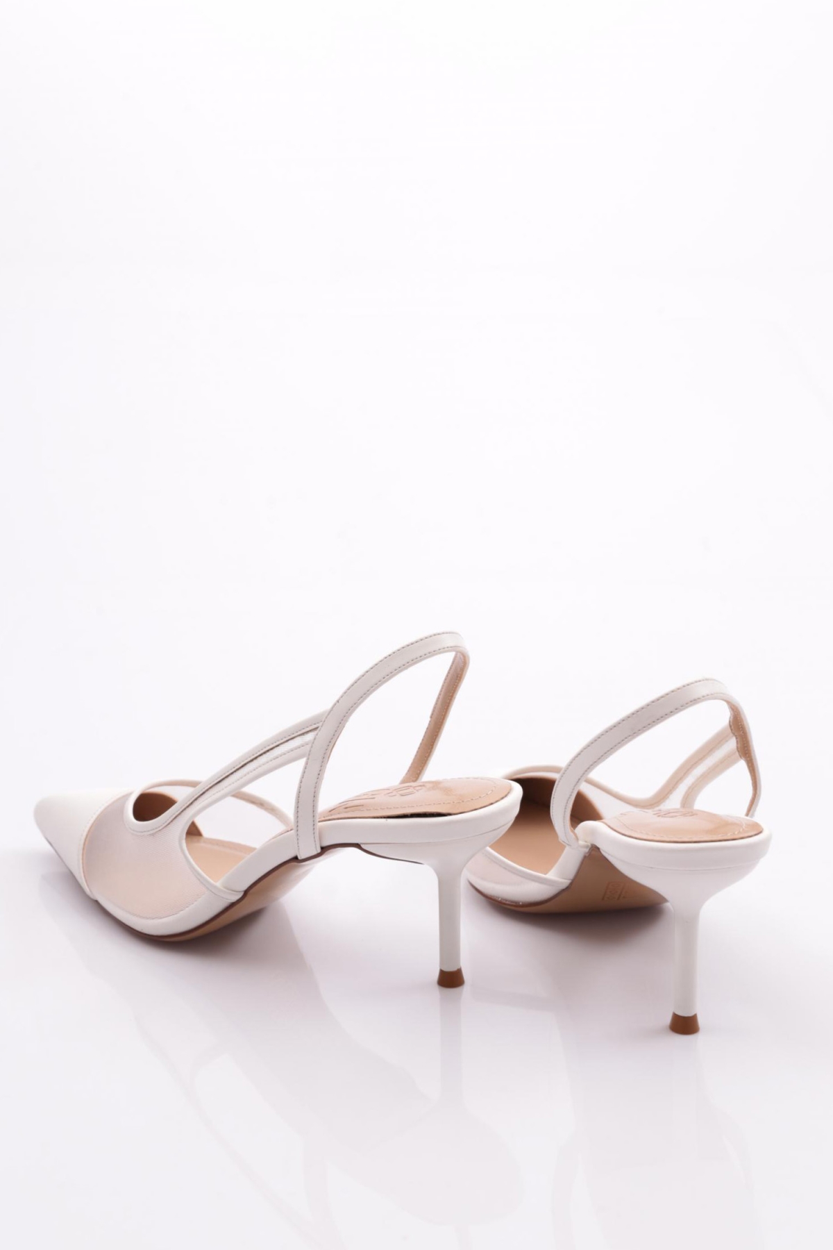 Y1000 Kadin Arkadan Bağlamali Topuklu Ayakkabi - Görsel 4