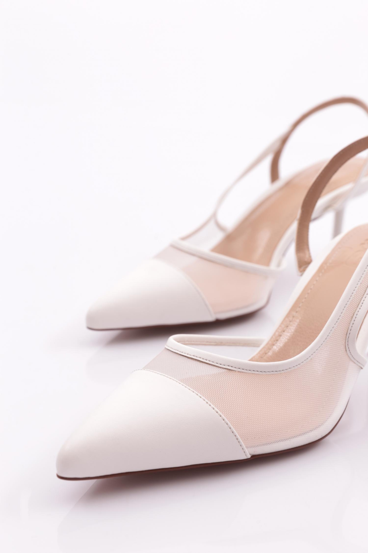 Y1000 Kadin Arkadan Bağlamali Topuklu Ayakkabi - Görsel 5