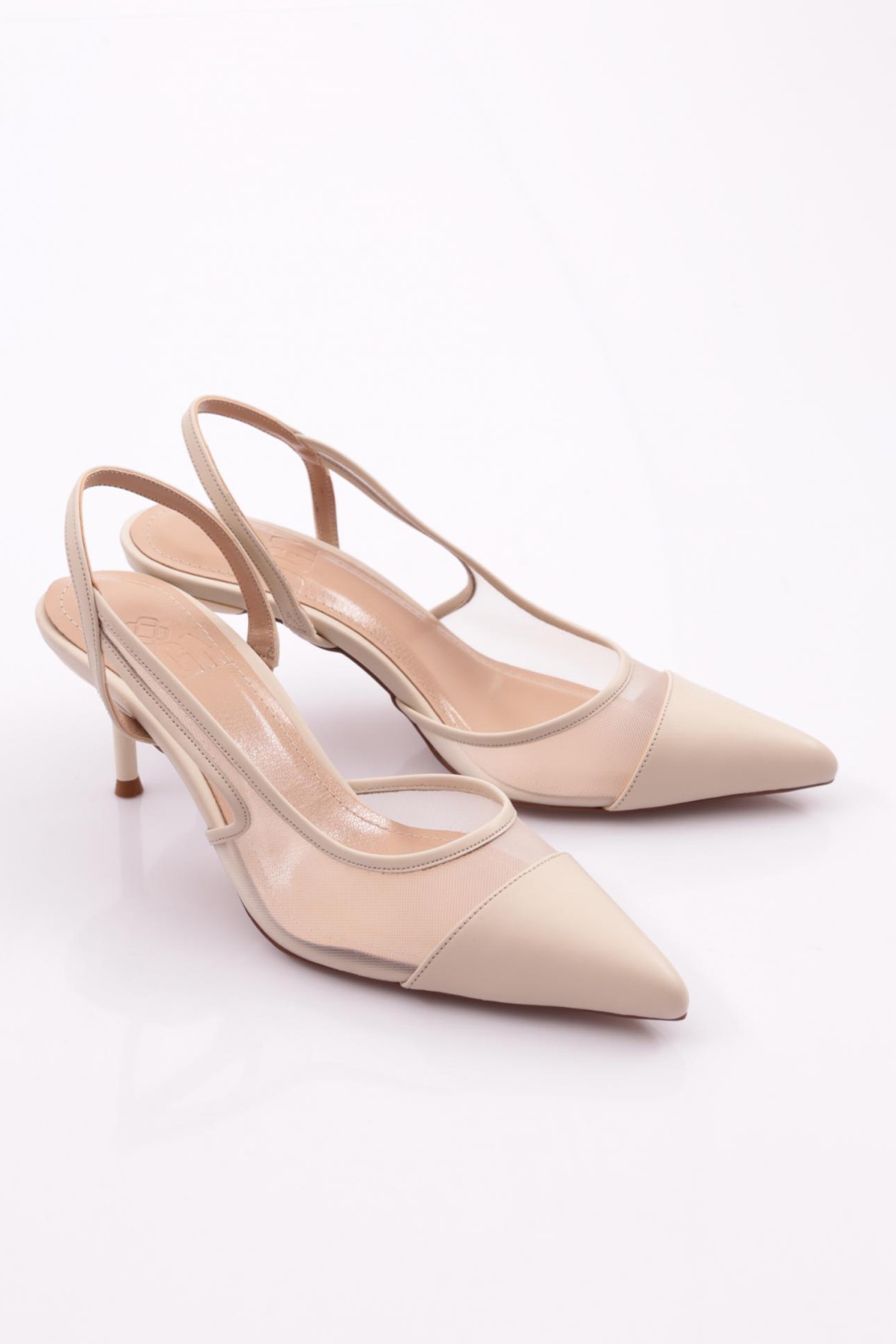 Y1000 Kadin Arkadan Bağlamali Topuklu Ayakkabi - Görsel 3