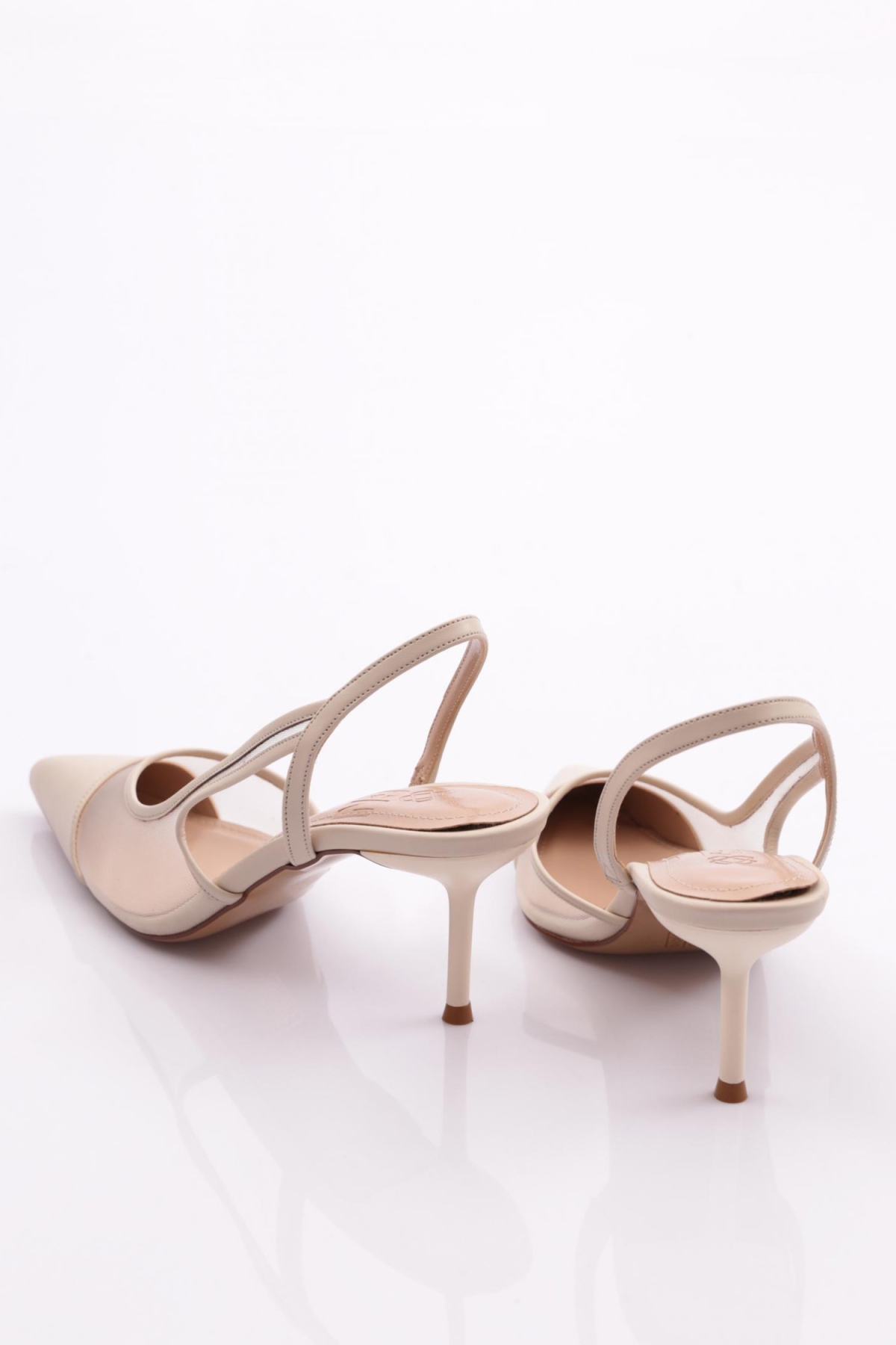 Y1000 Kadin Arkadan Bağlamali Topuklu Ayakkabi - Görsel 4